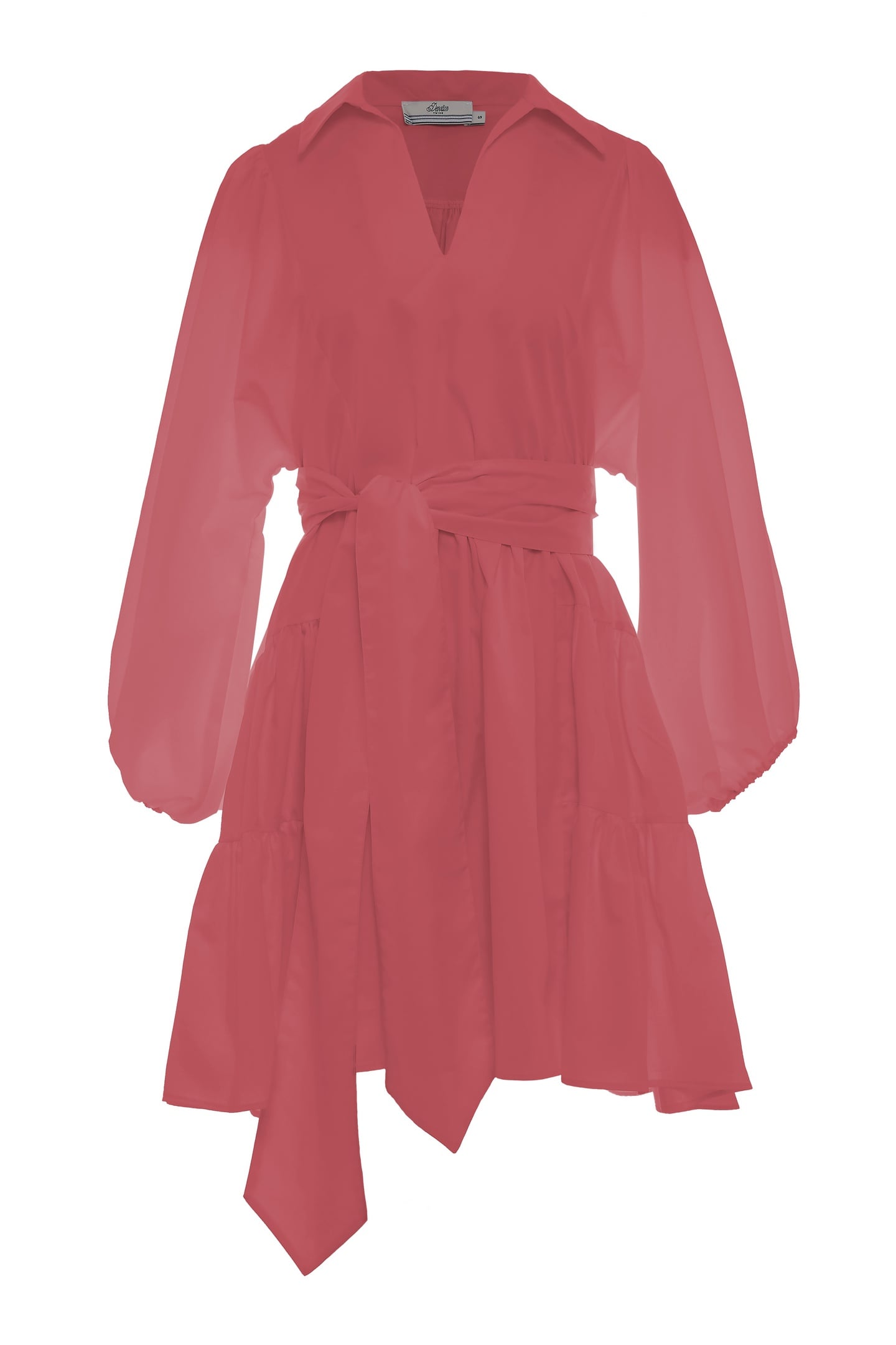 PRECIOUS SHORT DRESS POPLIN WITH BELT ROSEWINE 2