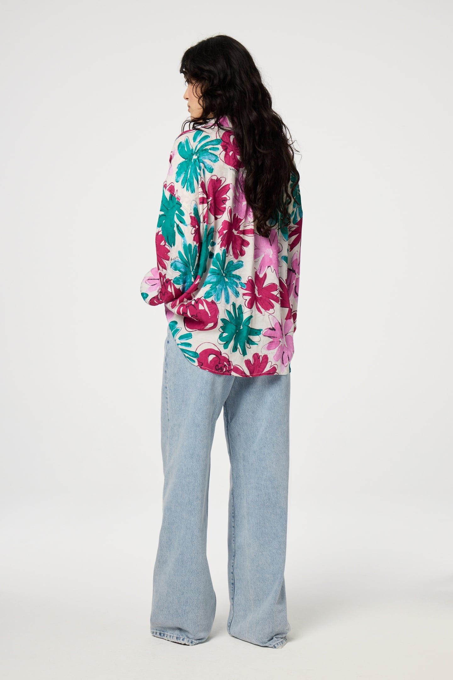 GABRIEL BLOUSE WARM WHITE/PINK FROL 3