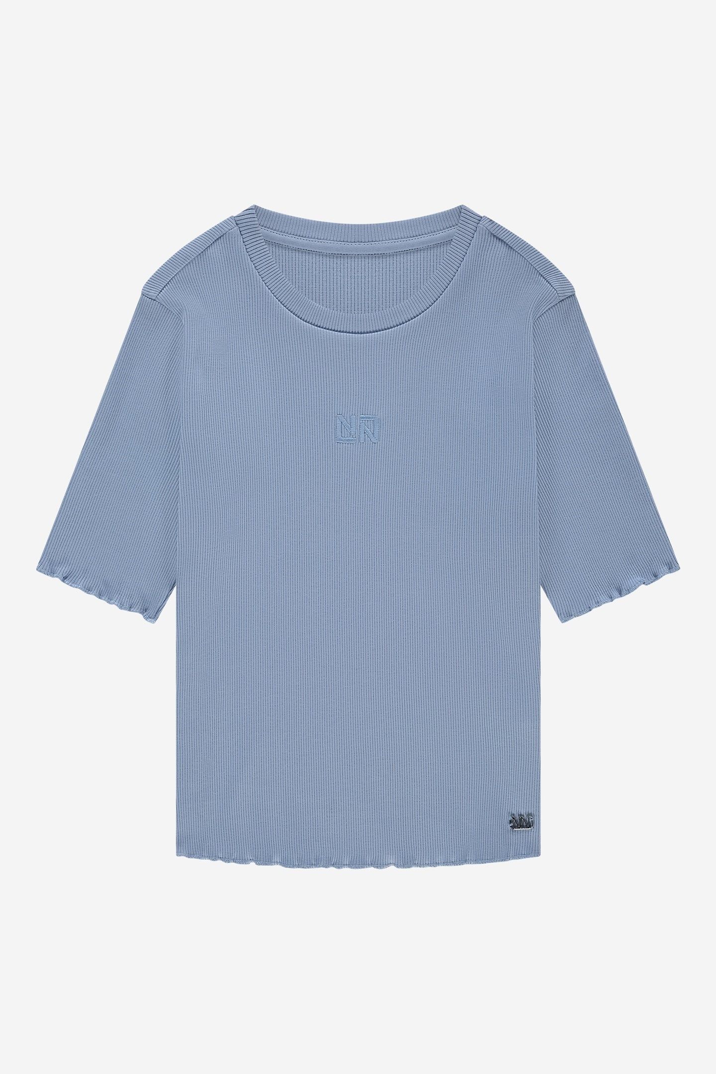 SYLVIA RIB TOP MAYA BLUE 2