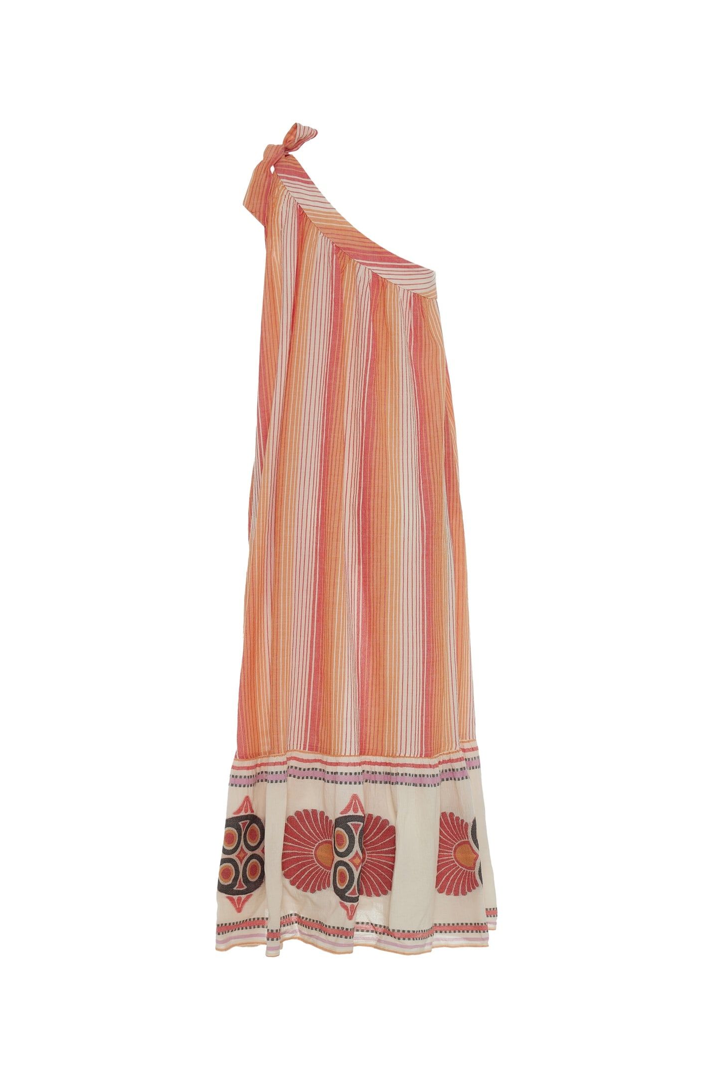 DELPHI LONG DRESS JACQUARD RED ORANGE 3