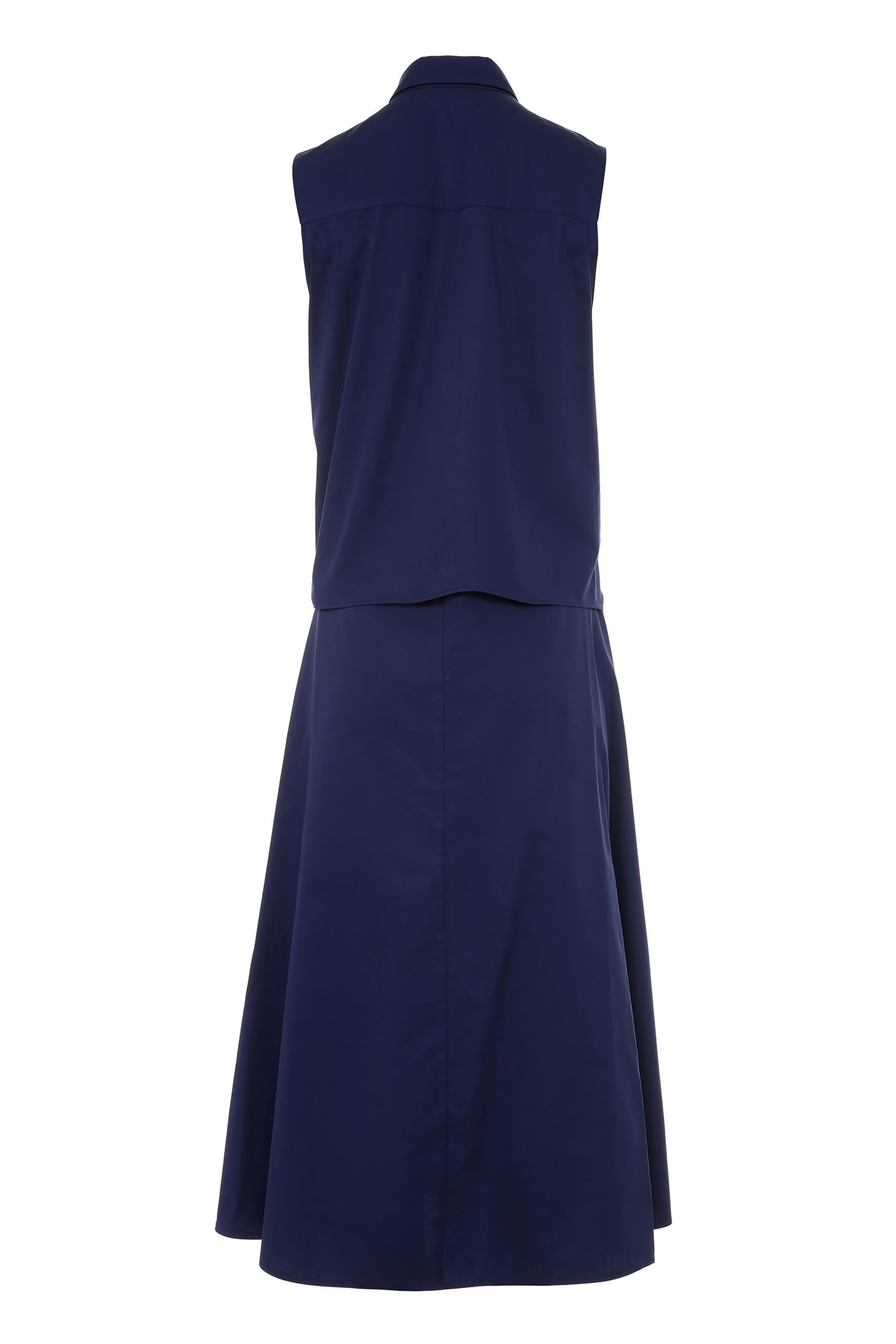 EROS LONG DRESS POPLIN NAVY 4