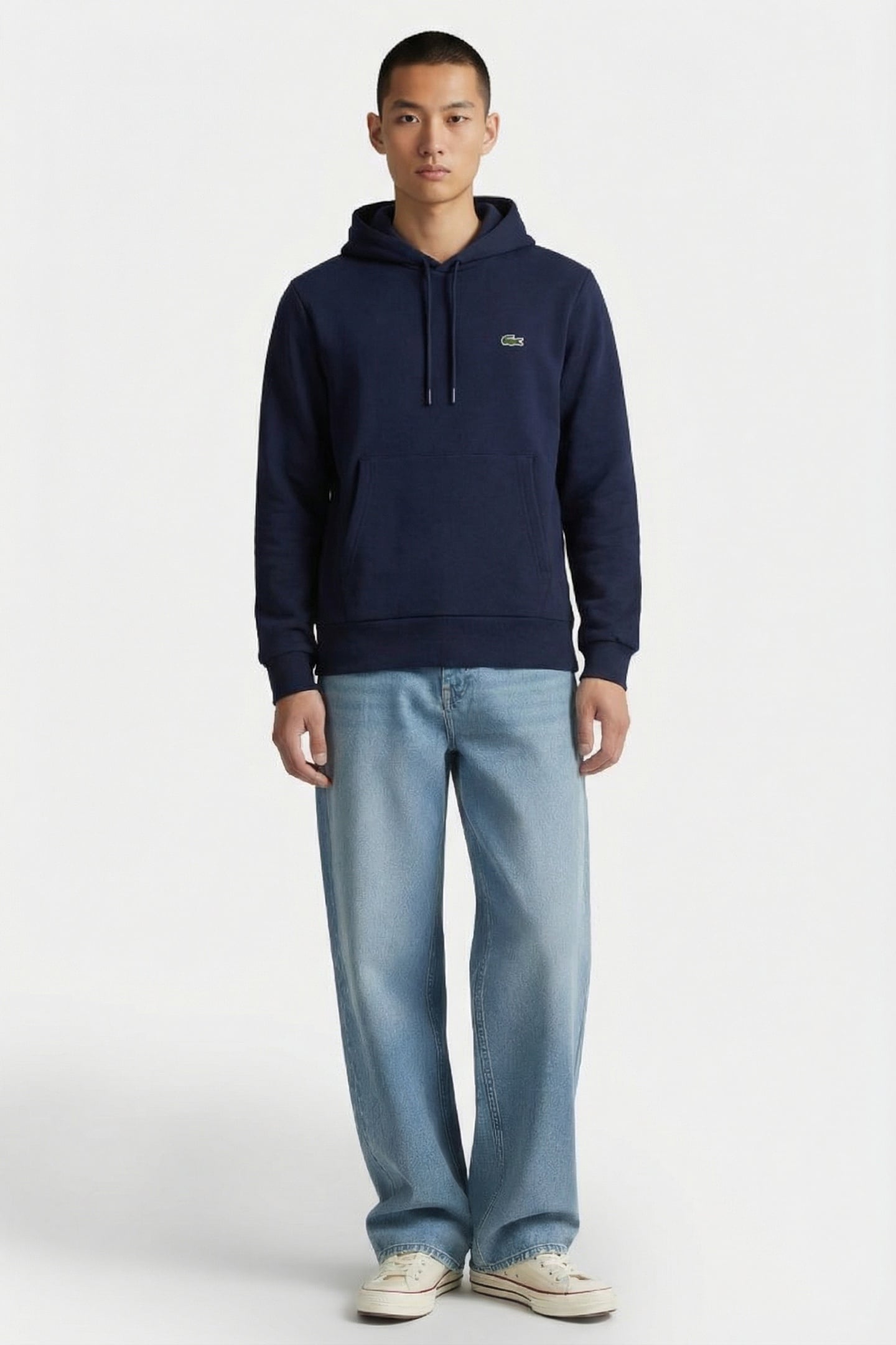 FLEECE HOODIE NAVY BLUE 1