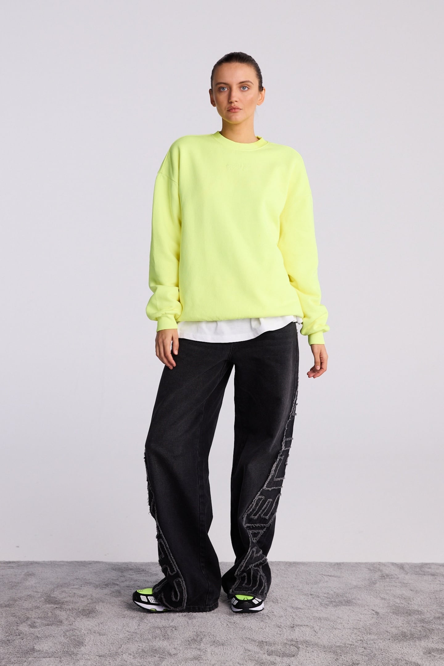 BASIC WORN OUT SWEATER YELLOW 2