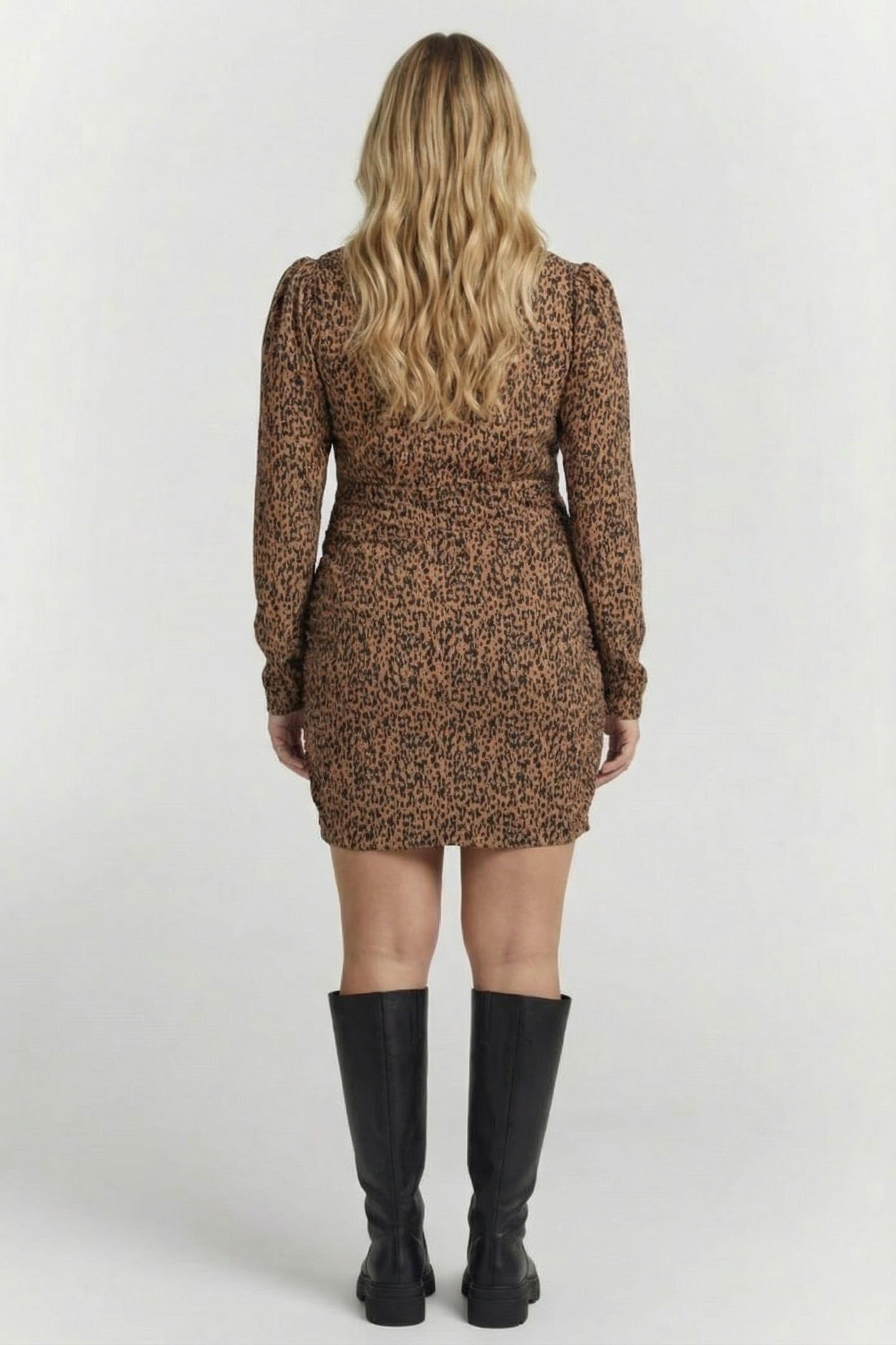 ELSANA DRESS BLACK/CAMEL 2
