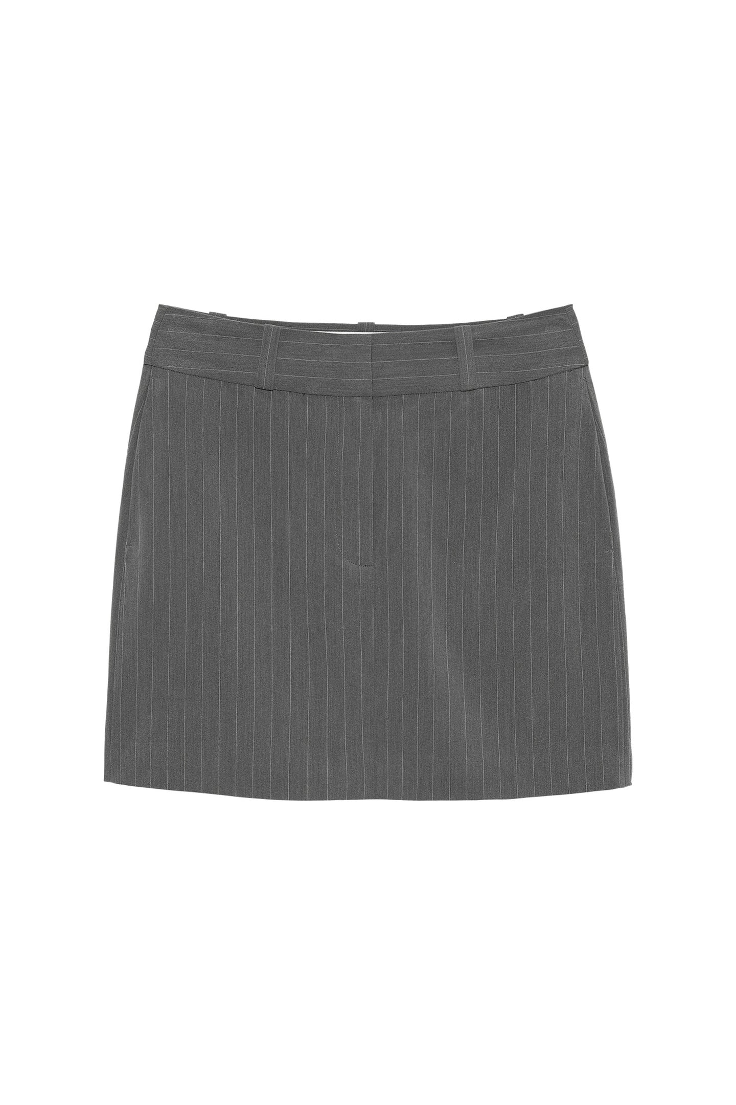 SHORT PINSTRIPE SKIRT GREY MELANGE 4