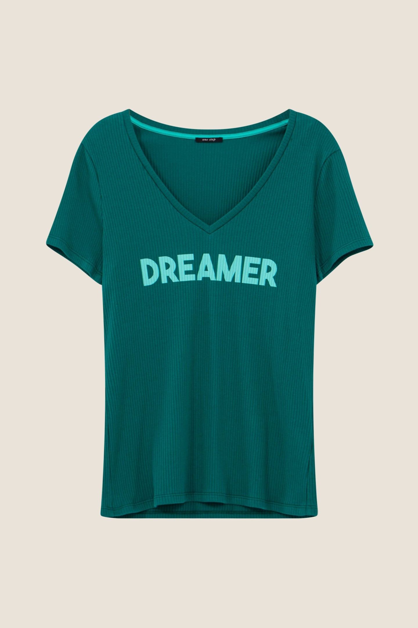 MIRO - GREEN RIBBED MESSAGE T-SHIRT 3