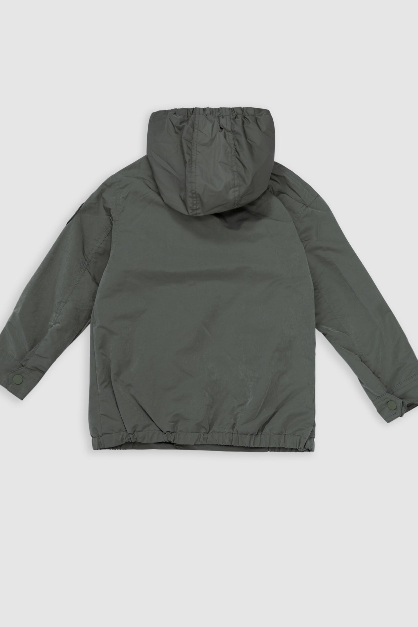 HOODED KHAKI JACKET WITH TERRYCLOTH LINING 2