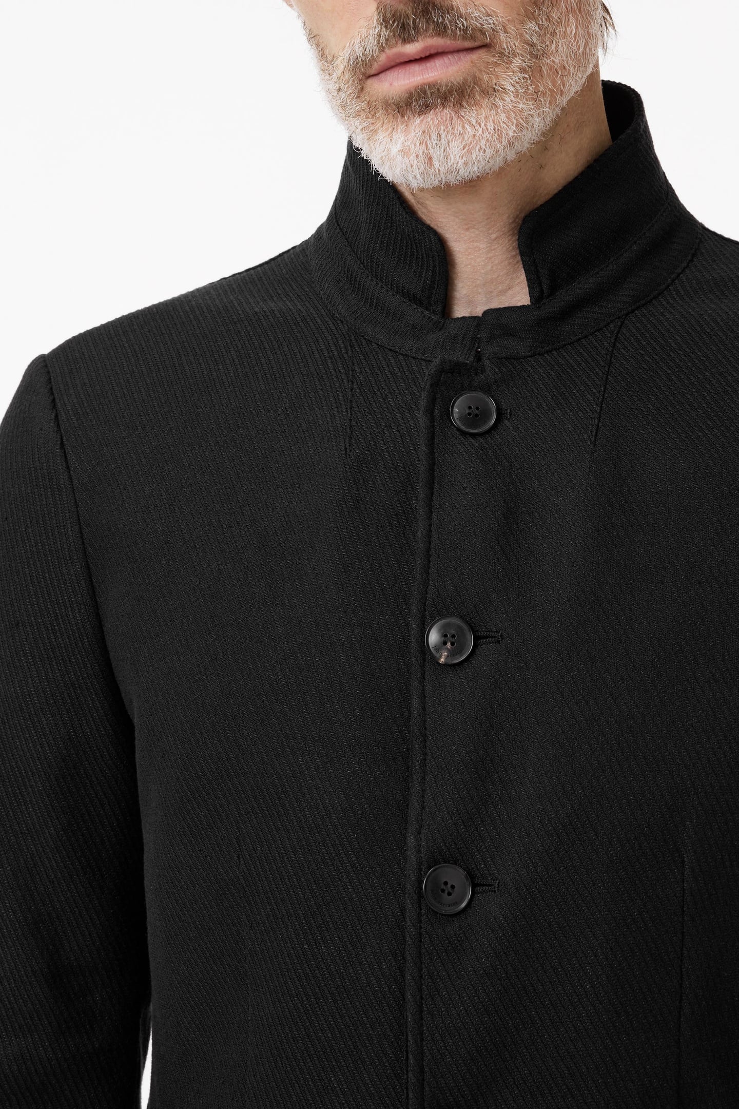 SLIM FIT BUTTON CLOSURE SOFT JACKET WITH BLACK 3