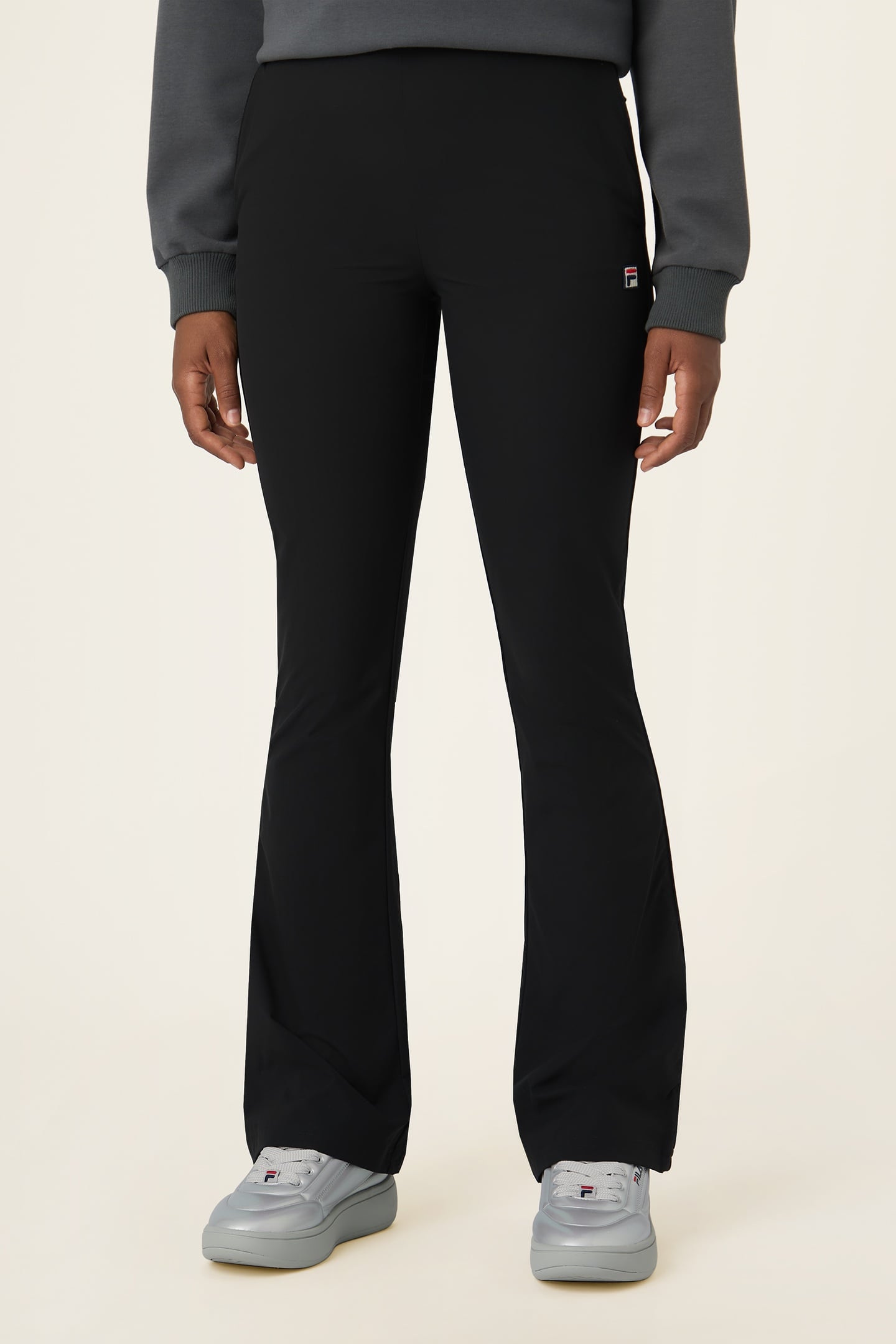 SIMONETTA FLARED 4-WAY STRETCH PANTS BLACK 1