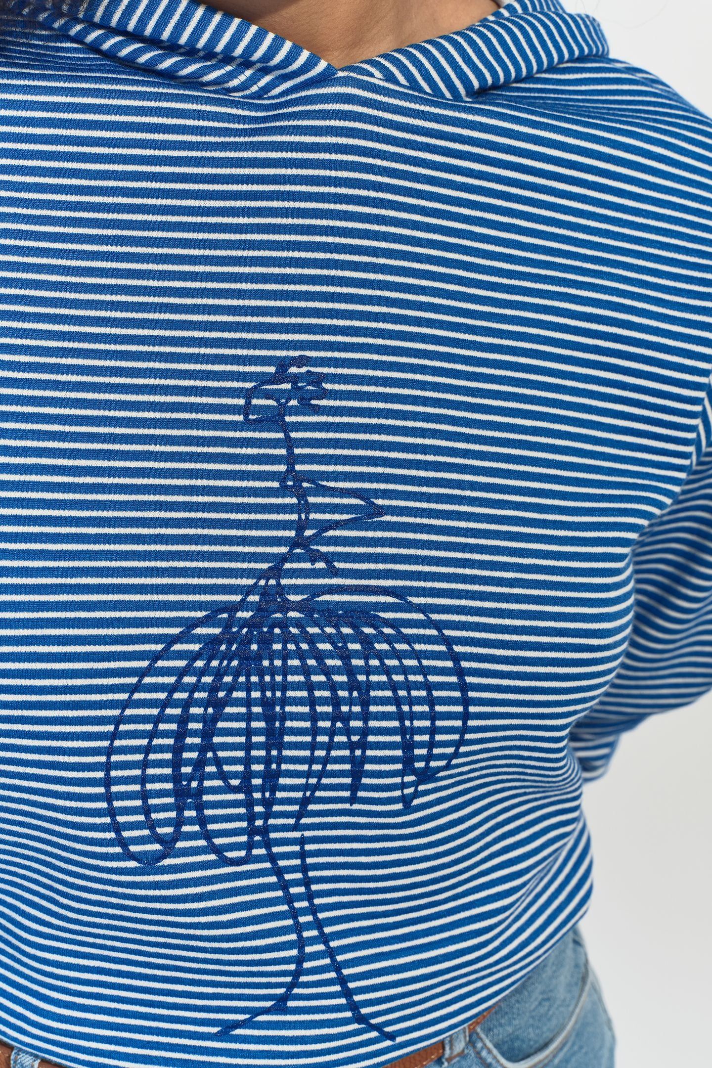 MELKI - SAILOR T-SHIRT WITH SEQUINED DANCER HOODIE 5