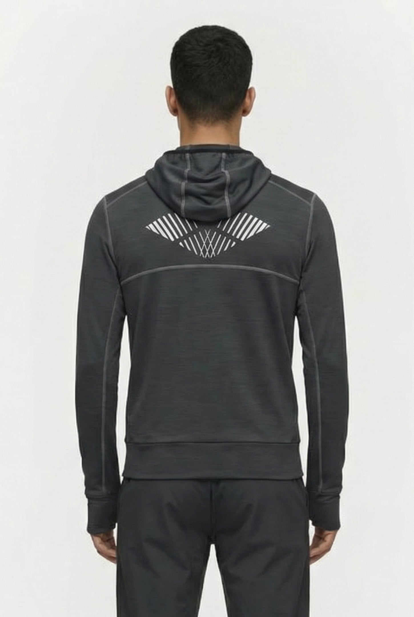 MEN'S HOODED JACKET SPACER LOGO BLACK 2
