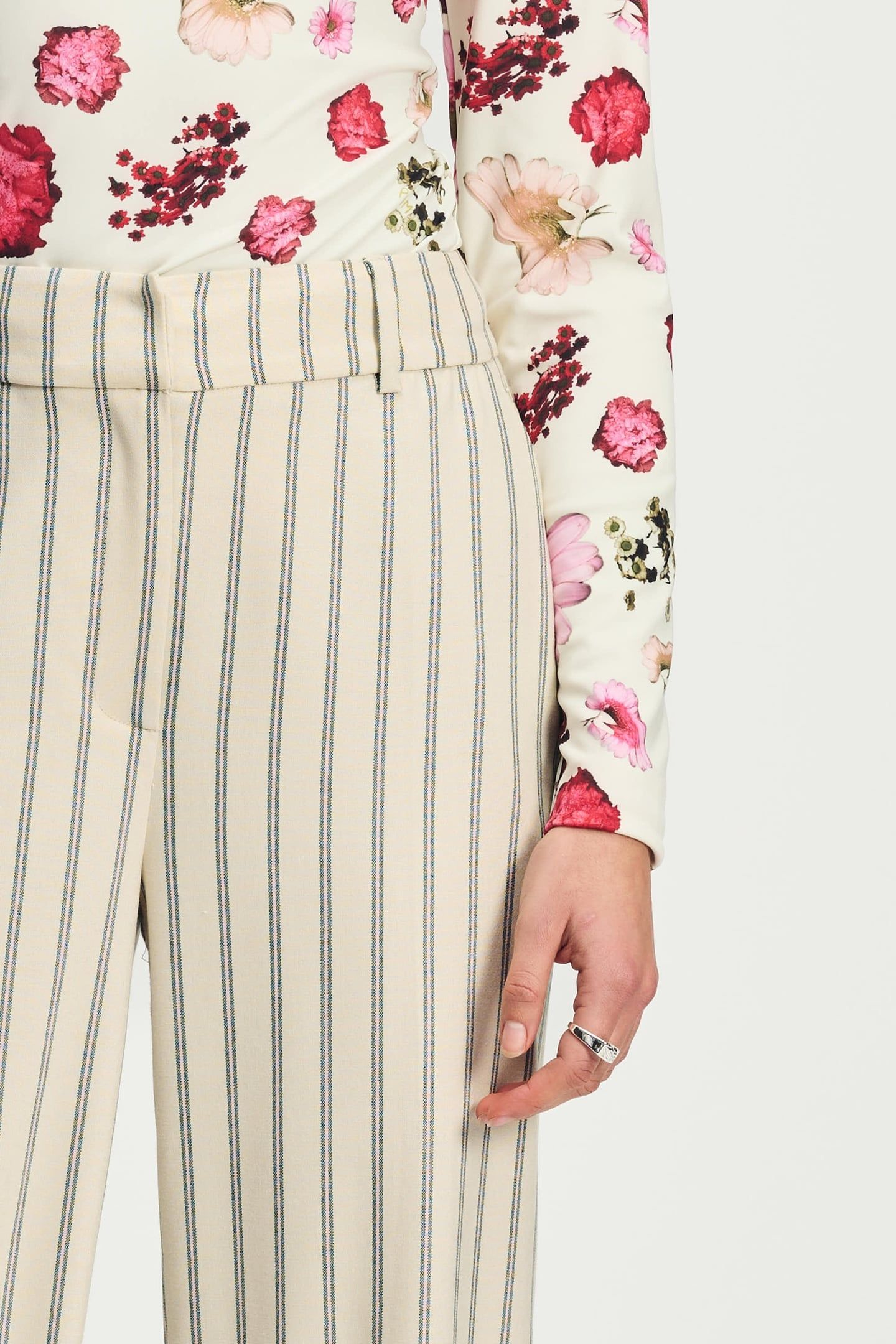 PANTS - STRIPED CREAM BEIGE 7