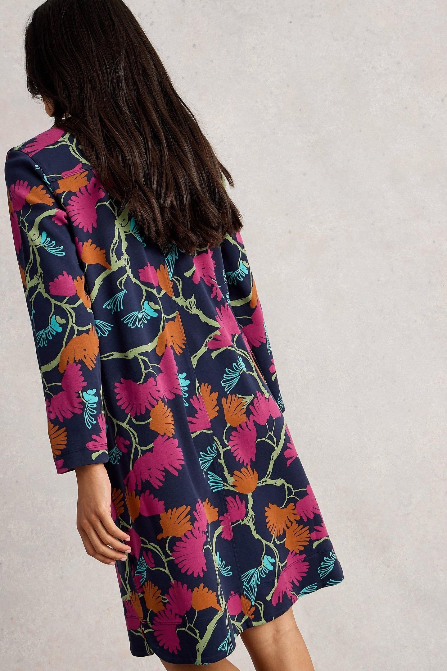 JUNE DRESS NAVY MULTI 2