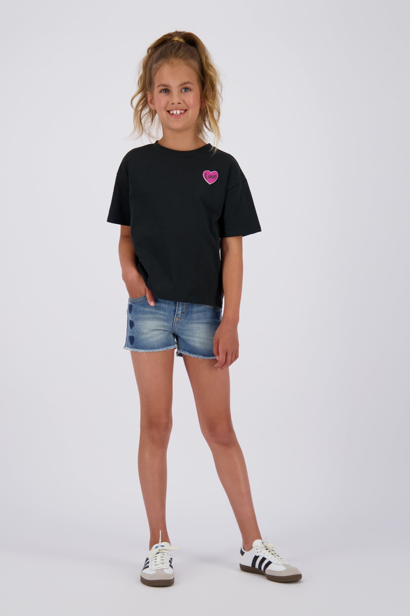 DAFINA HEART MID BLUE WASH 1