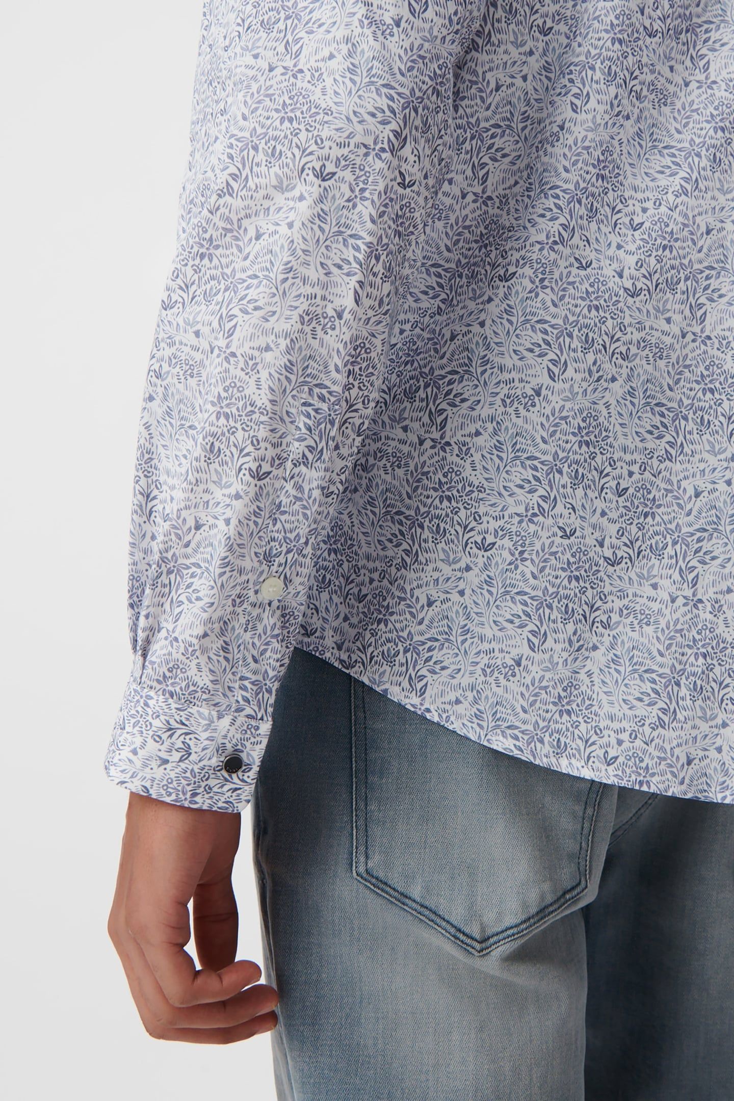 STORM FLORAL LIBERTY FABRIC SLIM SHIRT 7