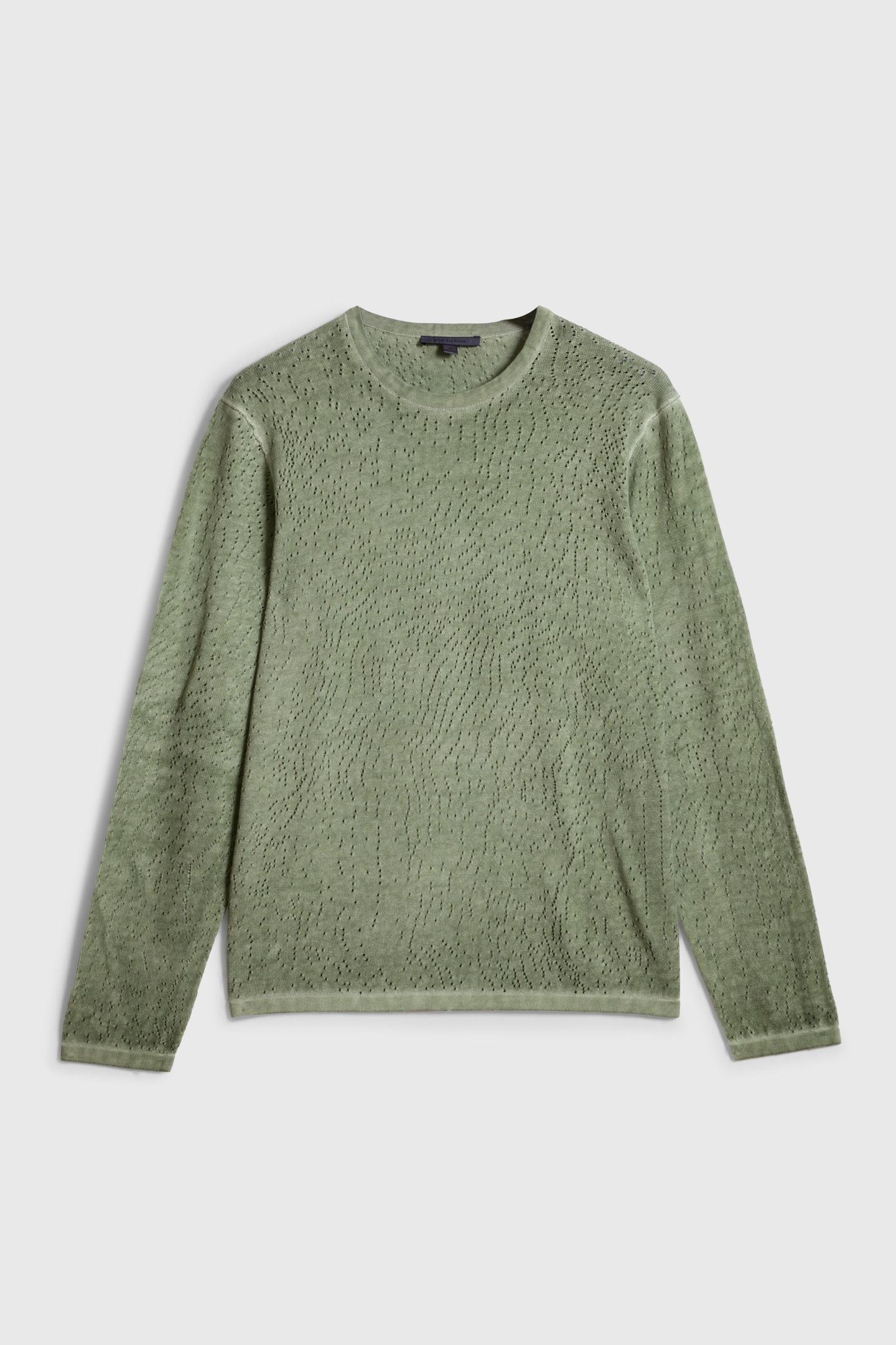 CAMDEN ORGANIC MESH STITCH CREW W COLD D LIGHT OLIVE 2