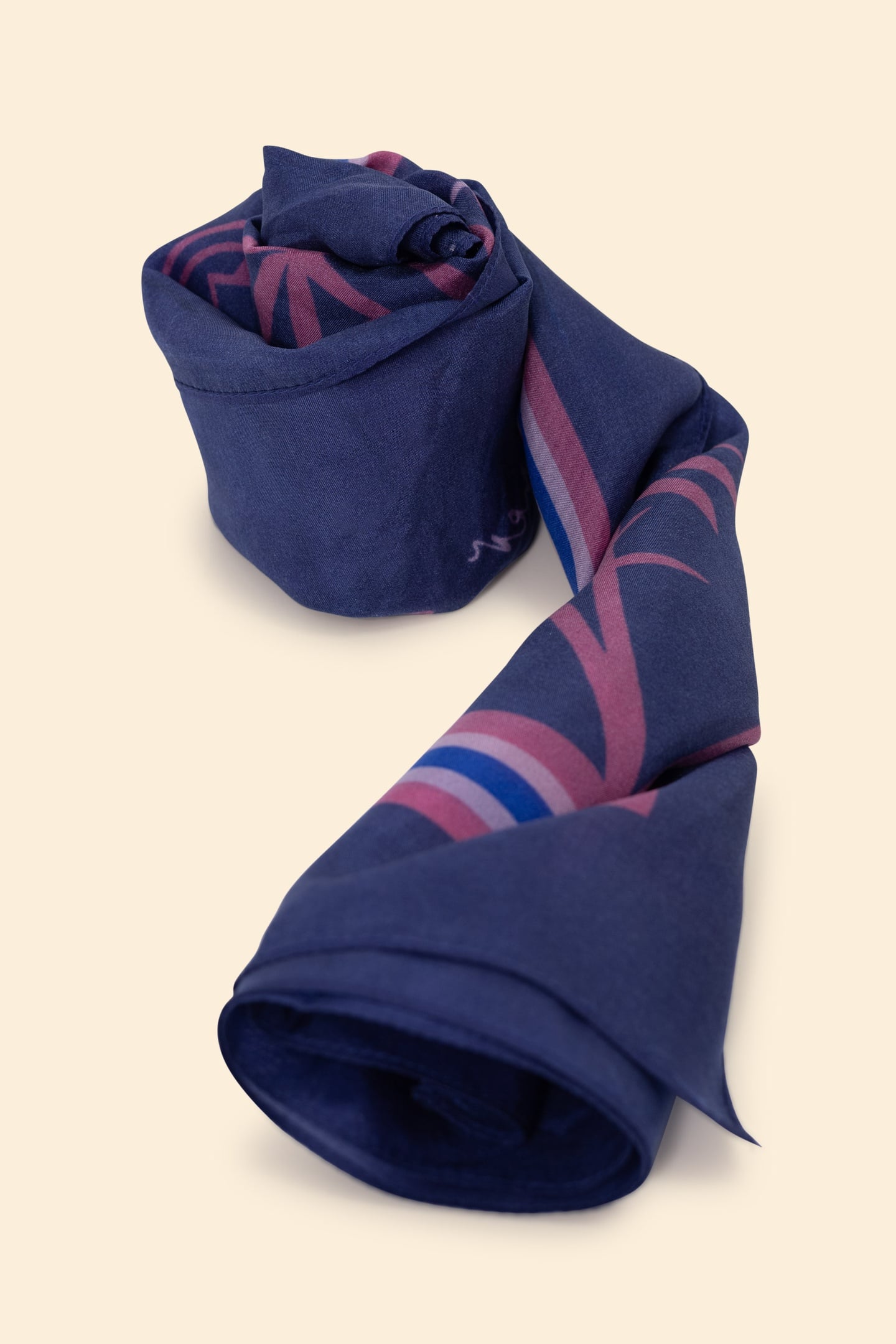 INDIGO SUNSET AND PALM TREE SCARF INDIGO 2