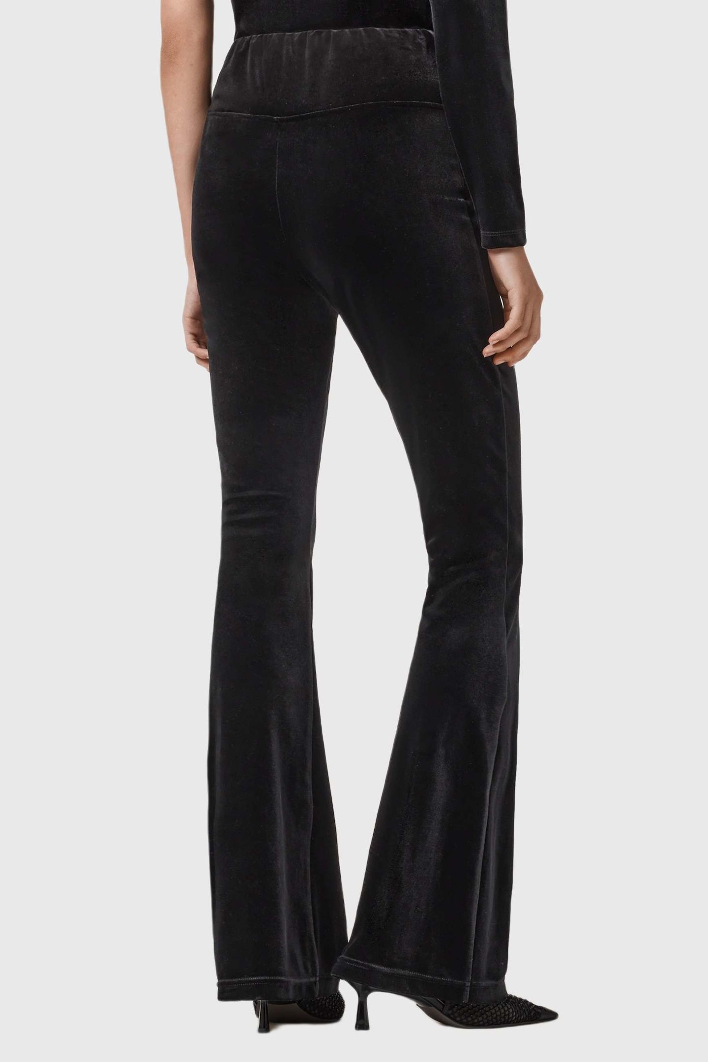 ZANNI FLARE TROUSER VELVET BLACK 4