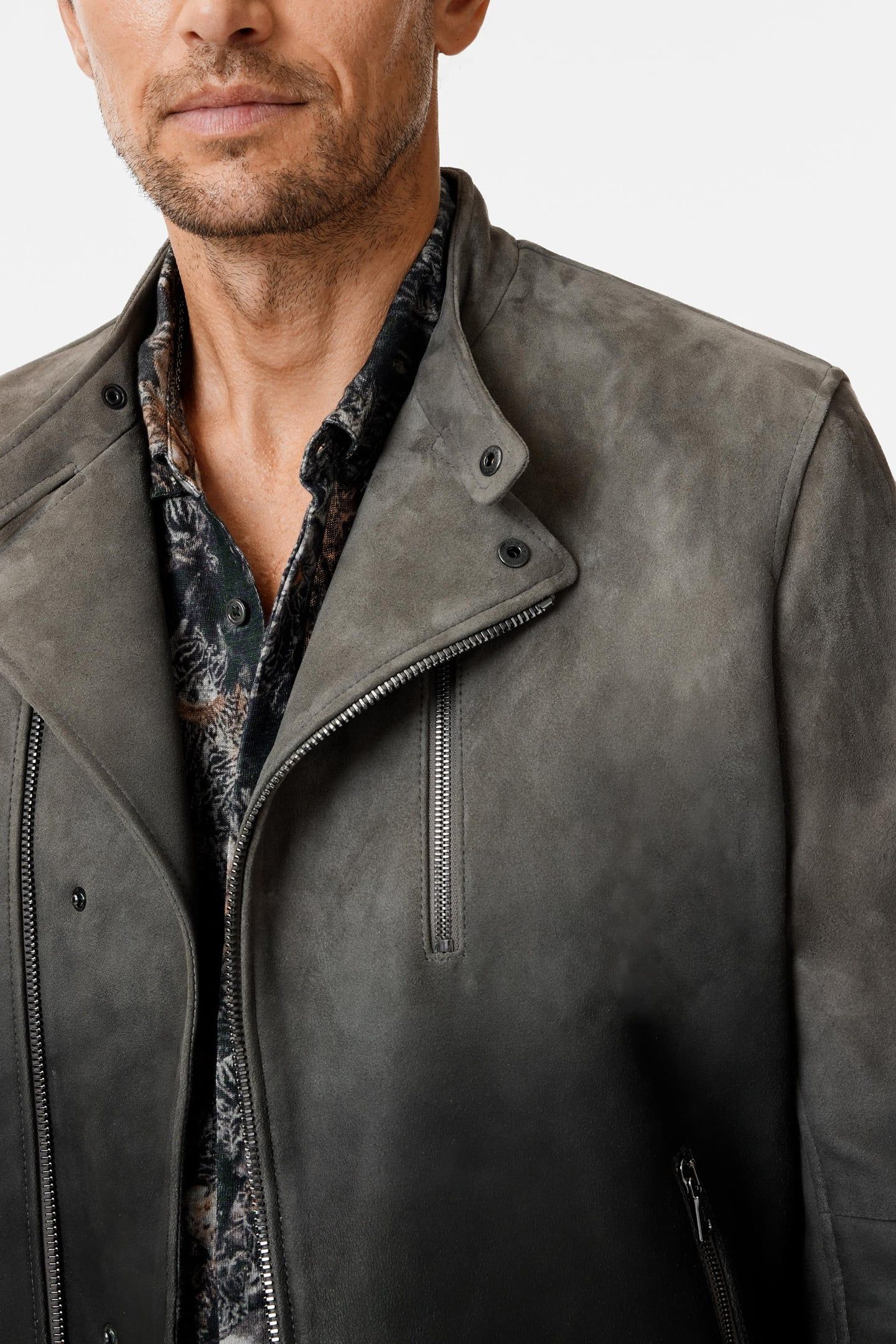 ASYMMETRICAL JACKET WITH MULTI ZIPPER PO ASH 3