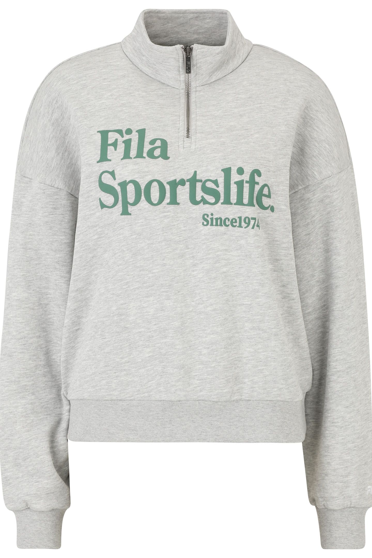 LACHY OVERSIZED HALF ZIP SWEATER LIGHT GREY MELANGE 5