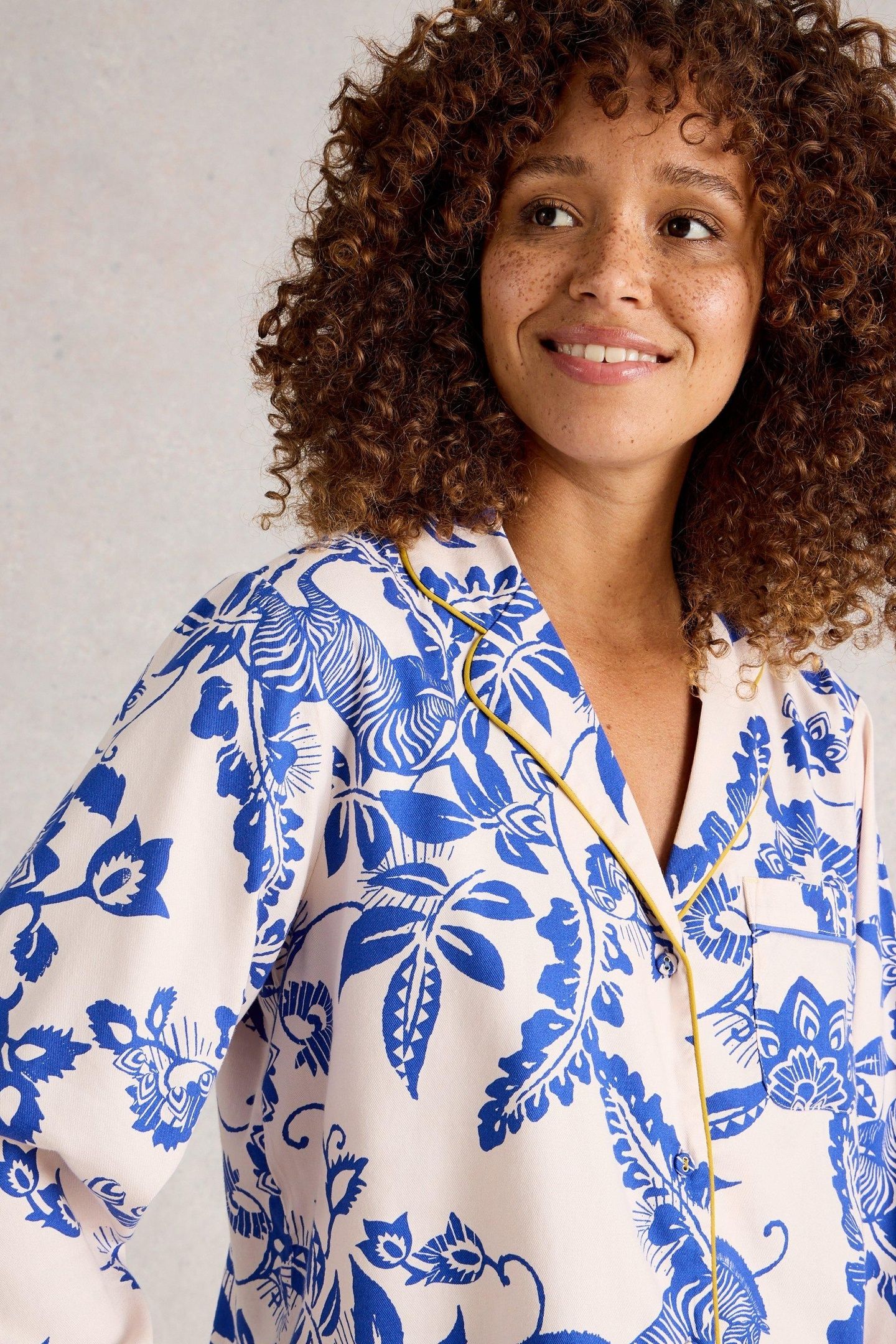 NINA ORGANIC PJ SHIRT PINK PRINT 5