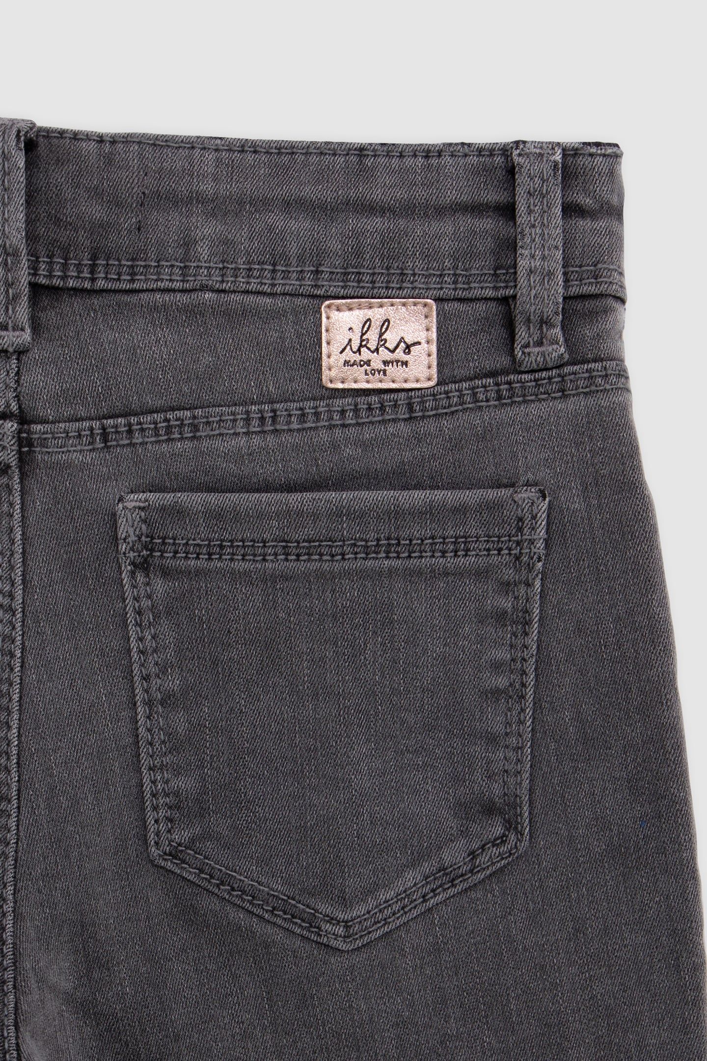 STRAIGHT GREY JEANS WITH GIRL'S EMBROIDERY 8