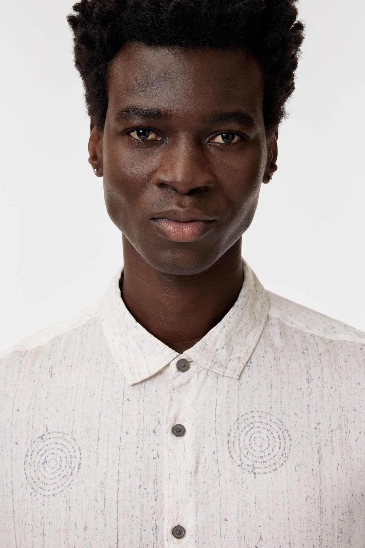 LUCA LS COLLARED BUTTON UP REGULAR FIT S CHALK 3
