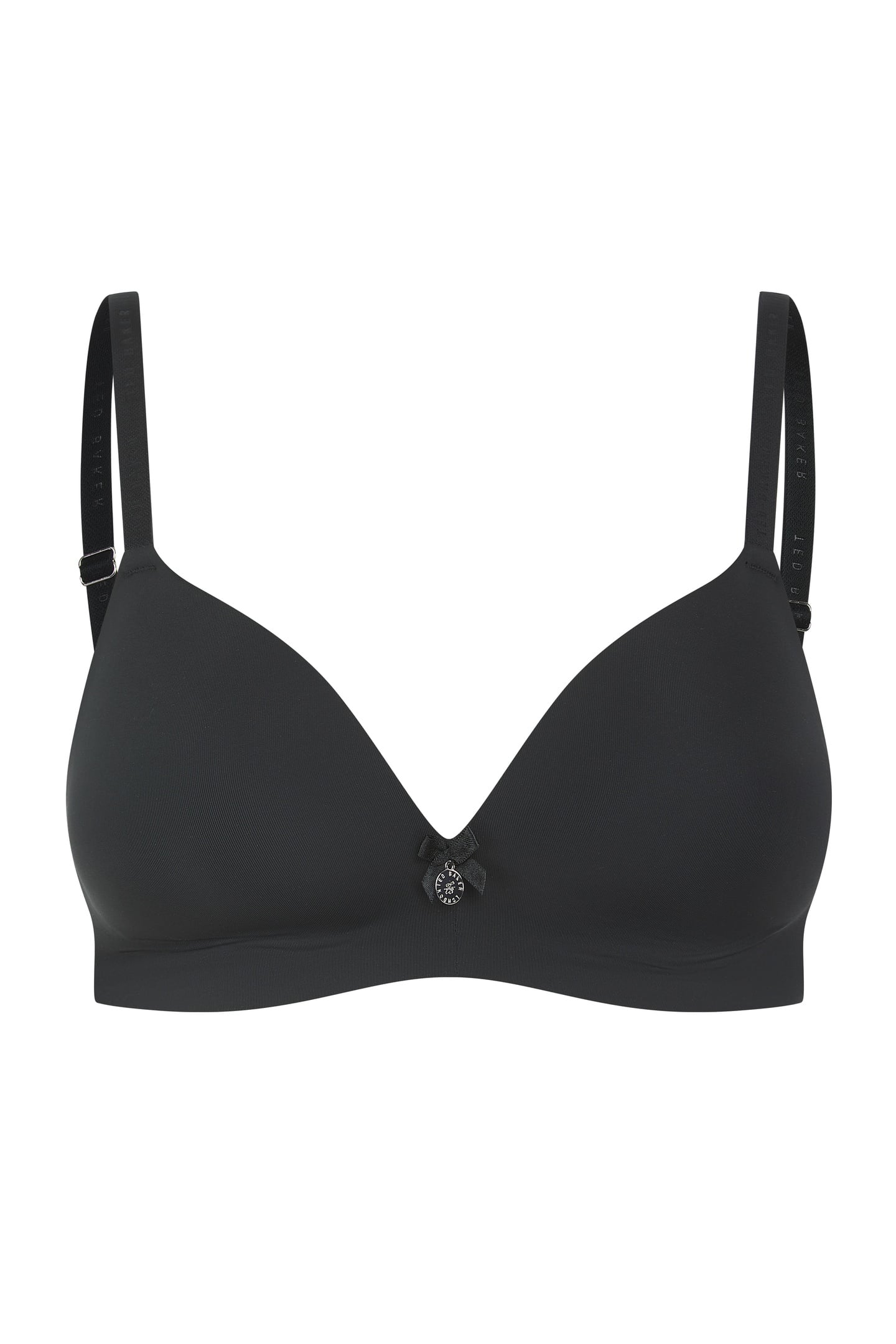 FABEL 2 PK DITSY ROSE PRINT WIRELESS SHAPIING BRA JET BLACK 4