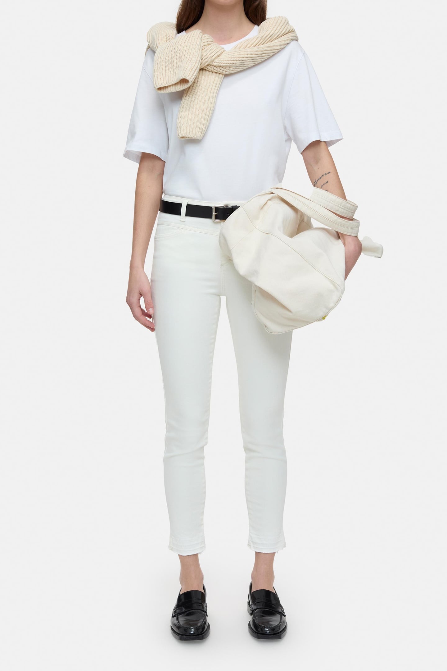 SKINNY PUSHER JEANS IVORY 1
