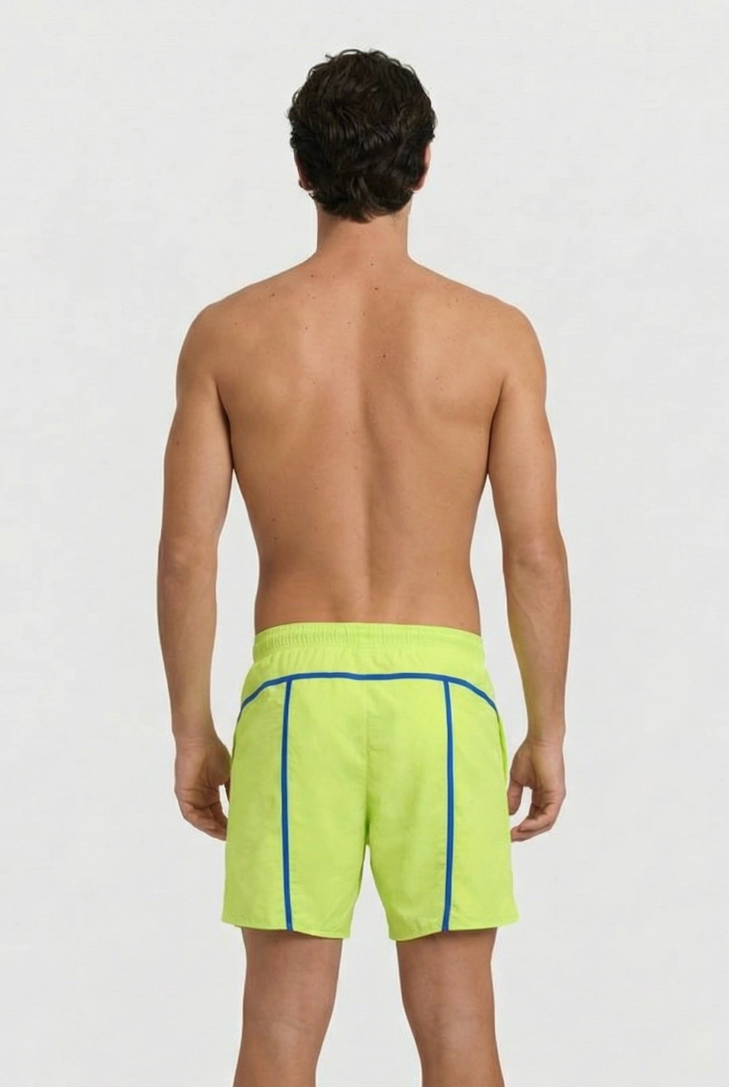 MEN'S ARENA PRO-FILE BEACH BOXER SOFT GREEN-NEON BLUE 2