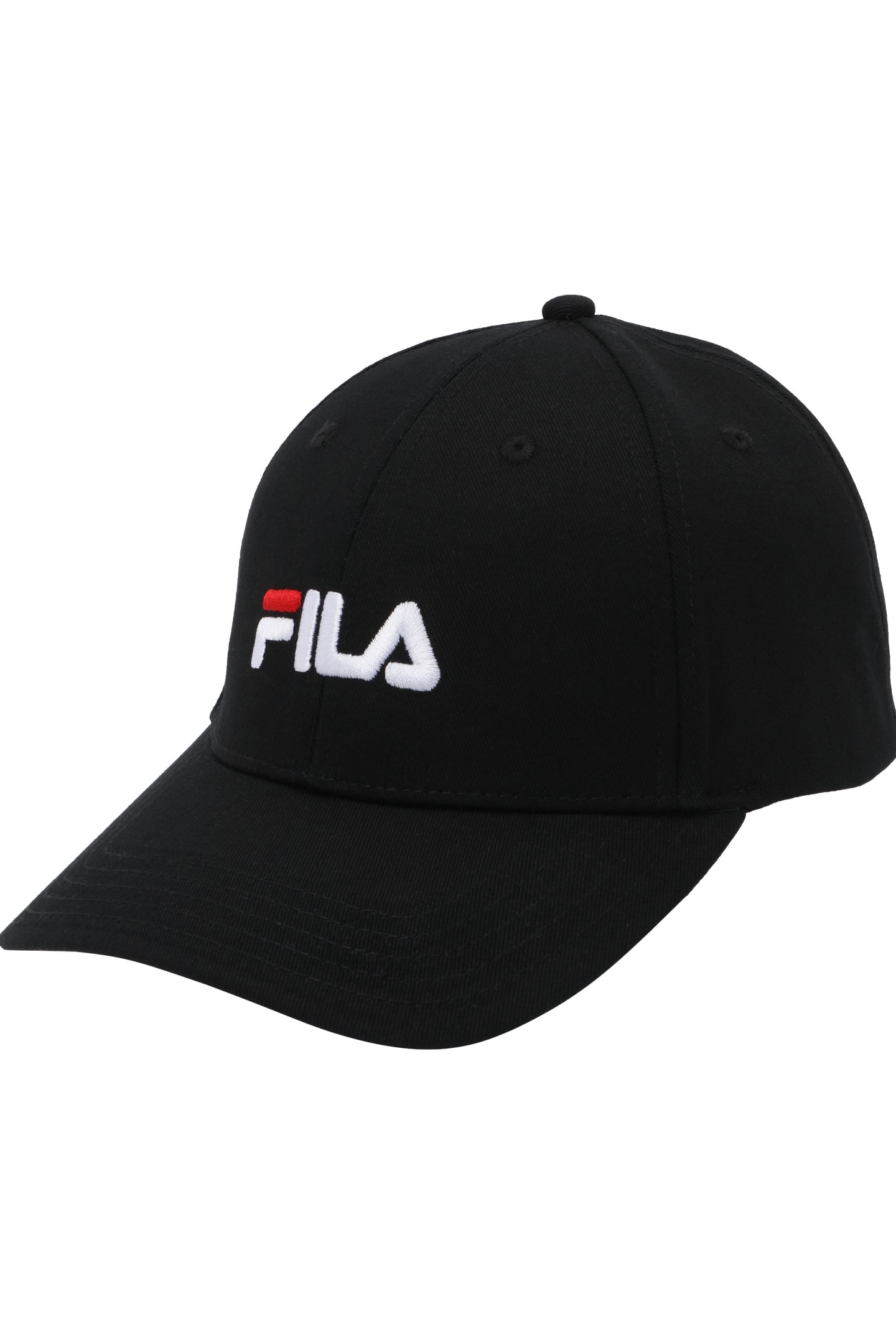 UNISEX BRASOV 6 PANEL CAP WITH LINEAR LOGO BLACK 1