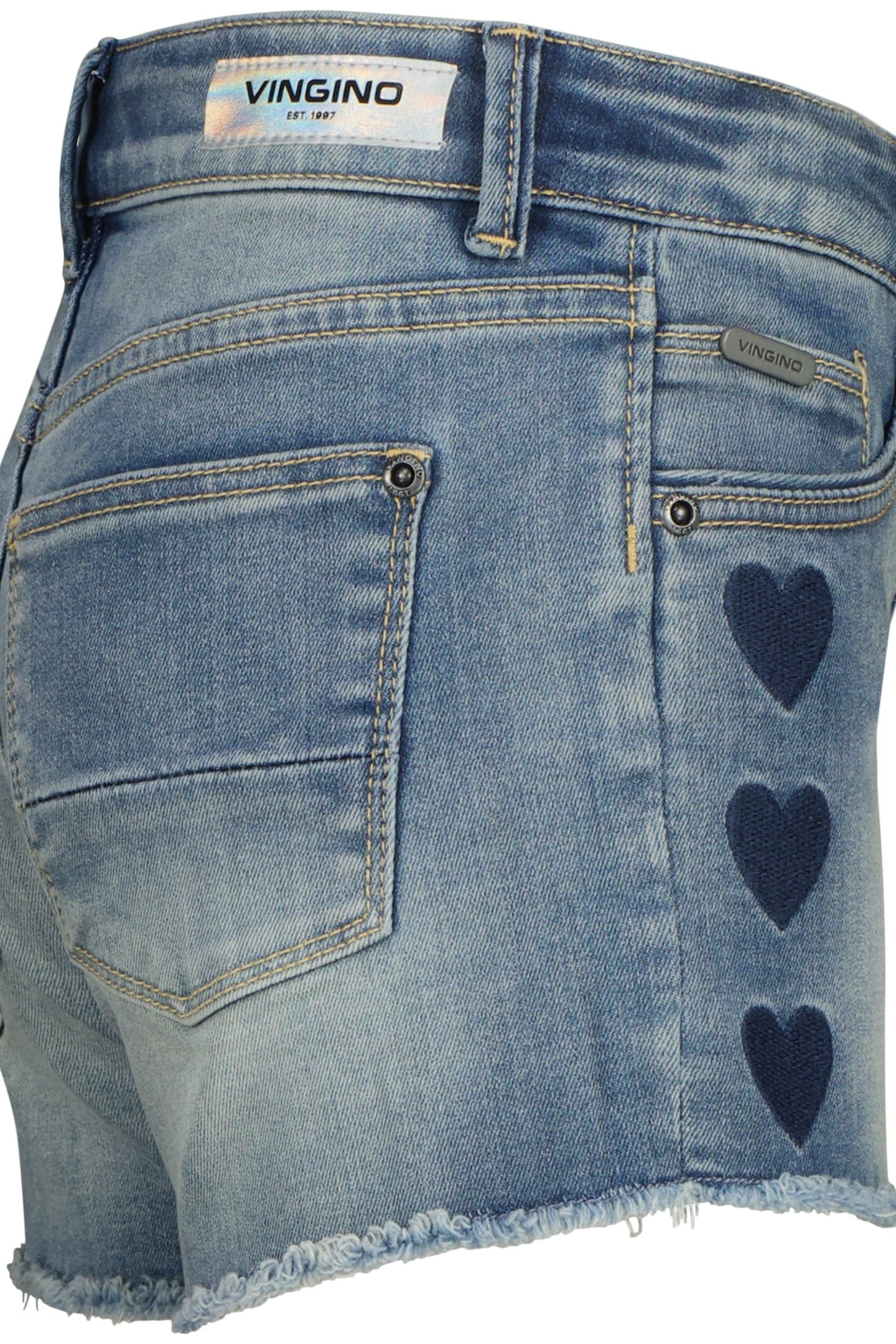 DAFINA HEART MID BLUE WASH 5