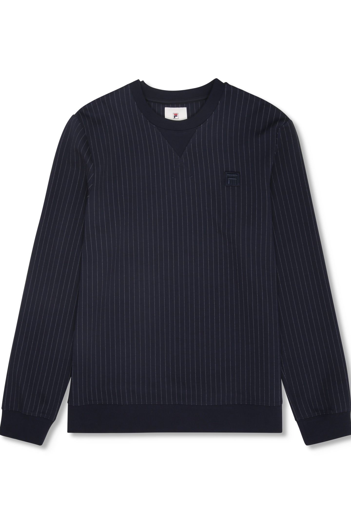 BRERA REGULAR PINSTRIPED CREWNECK SWEATSHIRT BLACK 5