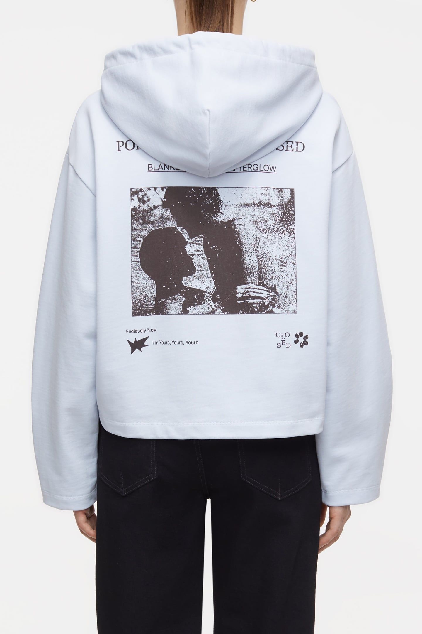 CROPPED HOODIE T-SHIRTS SOFT BLUE 3