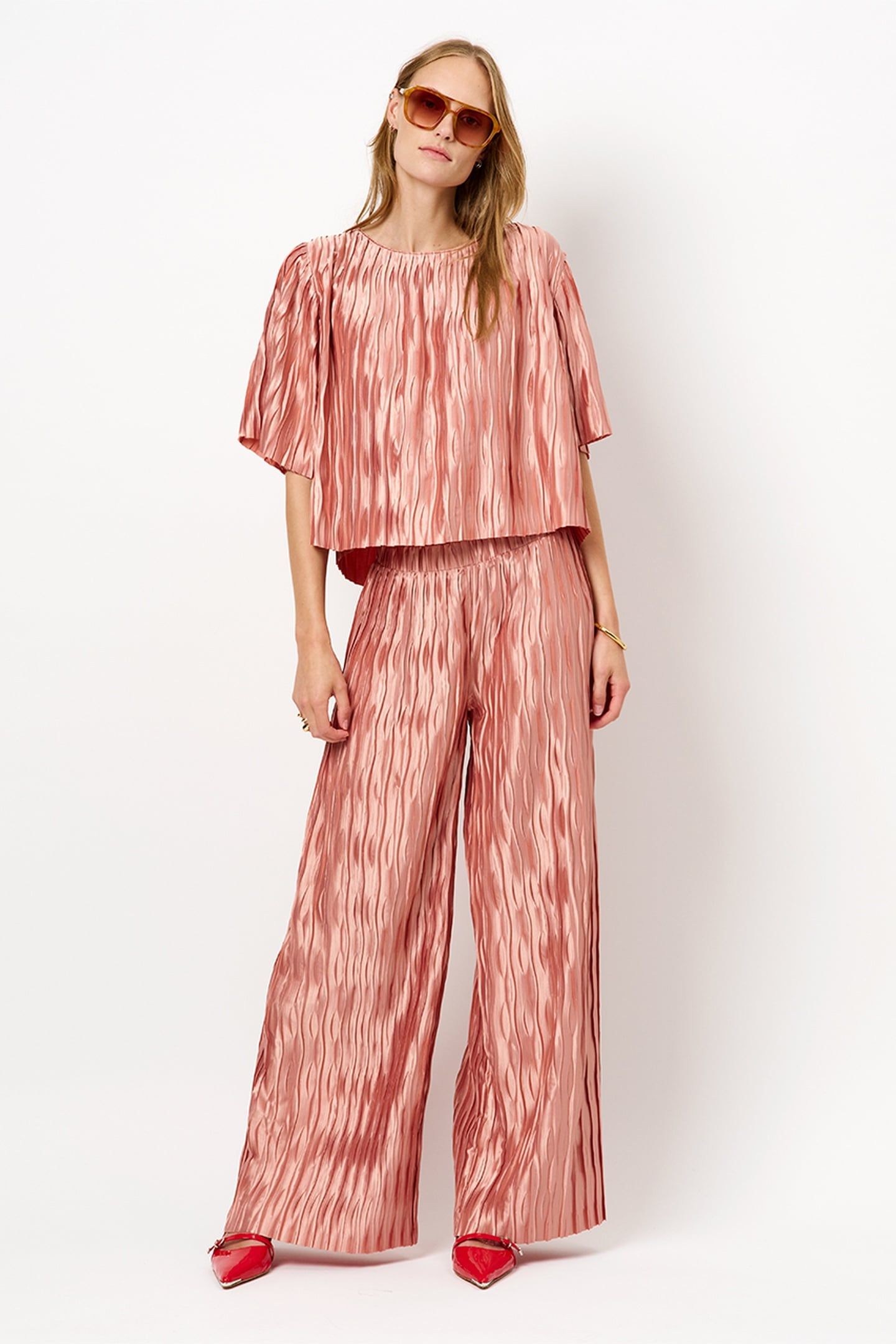 LELIA PLISSÉ TOP ANTIQUE BLUSH 1