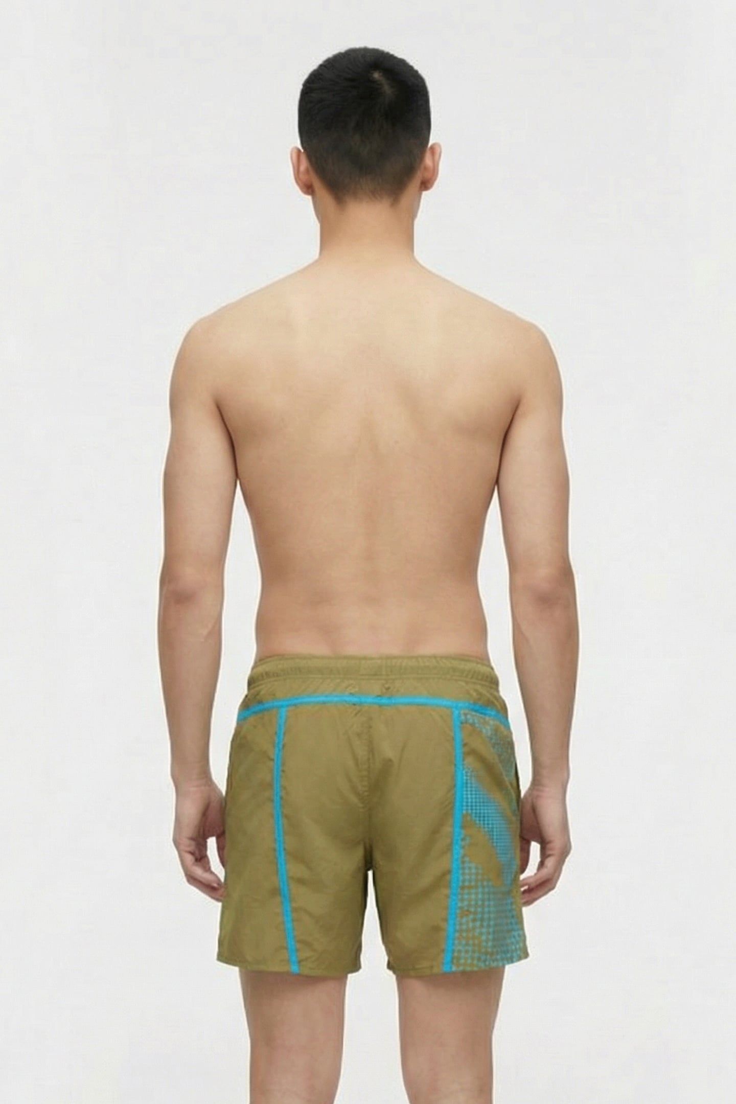 MEN'S ARENA PRO-FILE BEACH BOXER LOGO DARK OLIVE-TURQUOISE 2