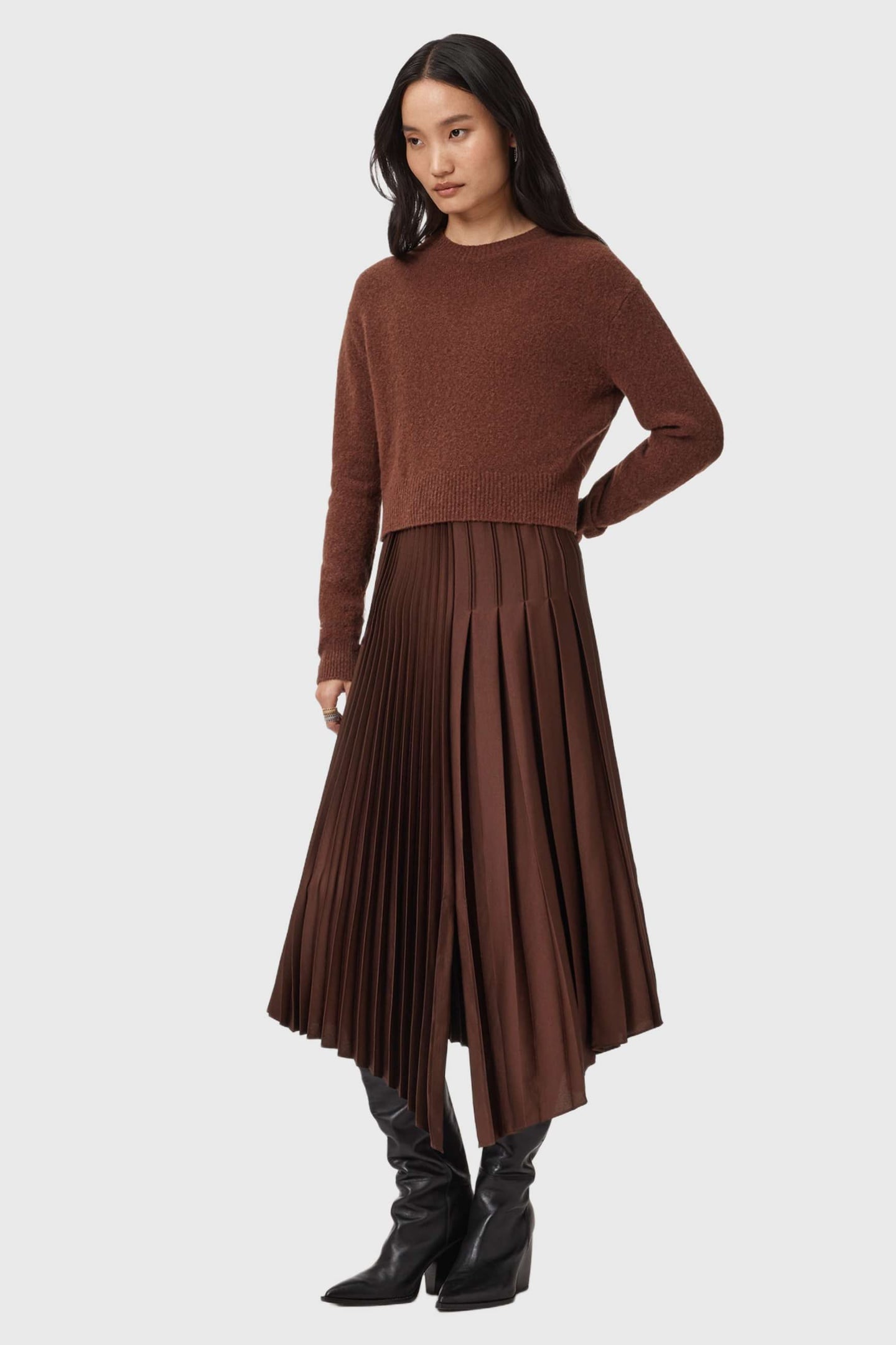 JAX DRESS CHESTNUT BROWN 2