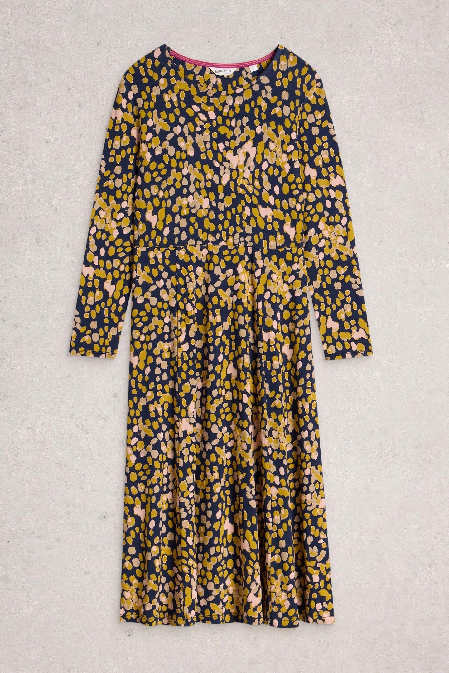 MADELINE JERSEY DRESS CHARTREUSE MULTI 4