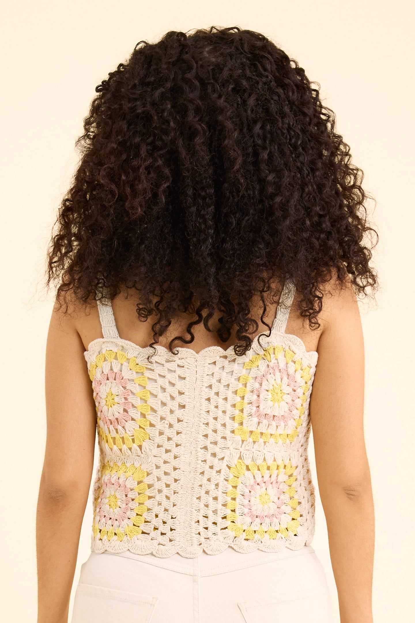TOP ECRU CROCHET FINE STRAPS ECRU 5