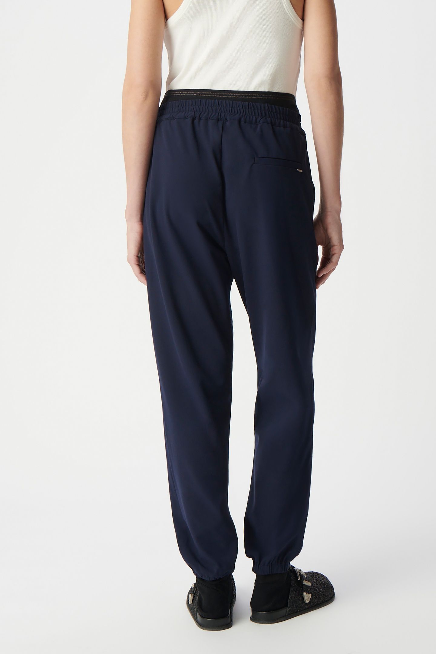 NAVY JOGGING PANTS WITH DOUBLE BELT 3