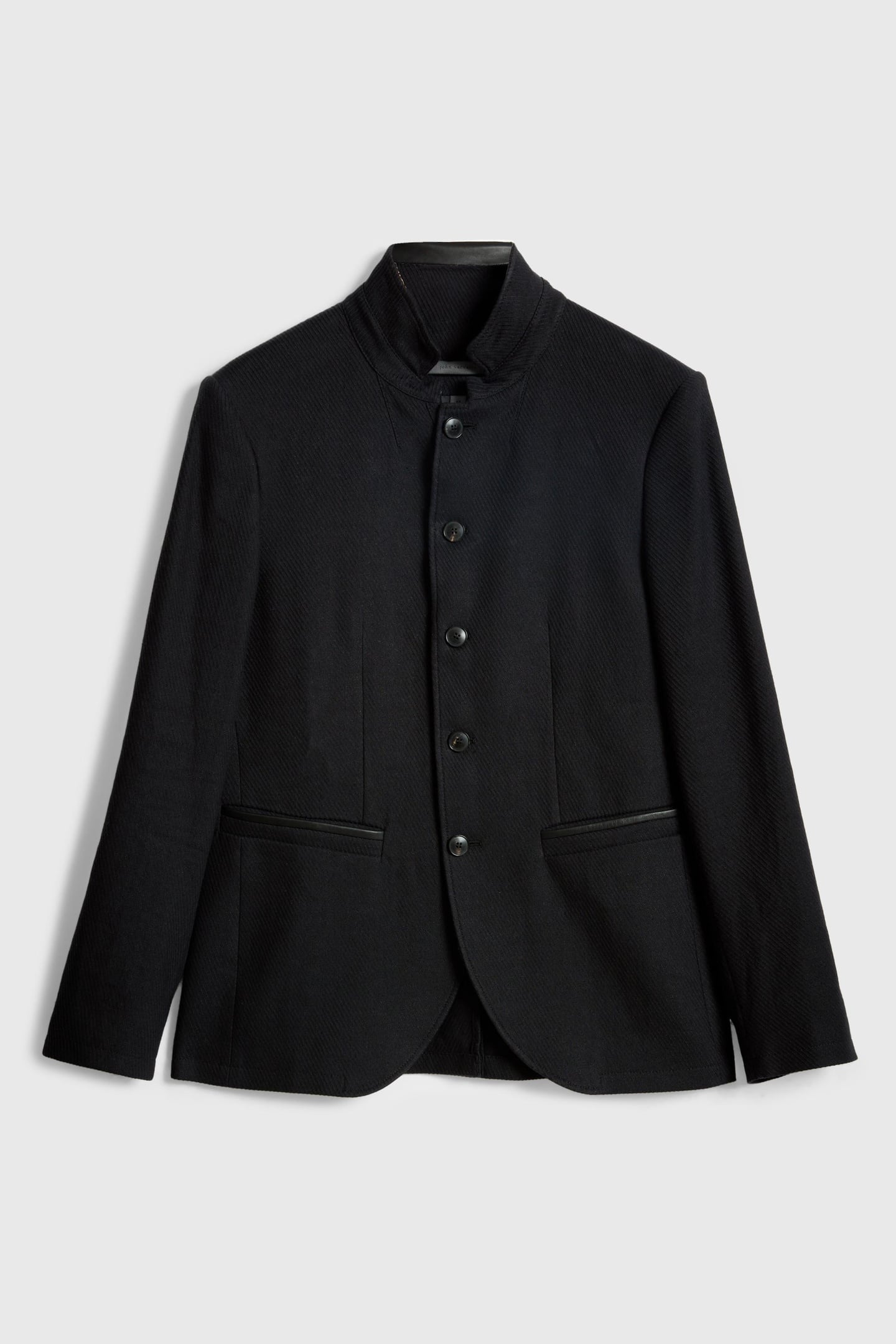 SLIM FIT BUTTON CLOSURE SOFT JACKET WITH BLACK 2