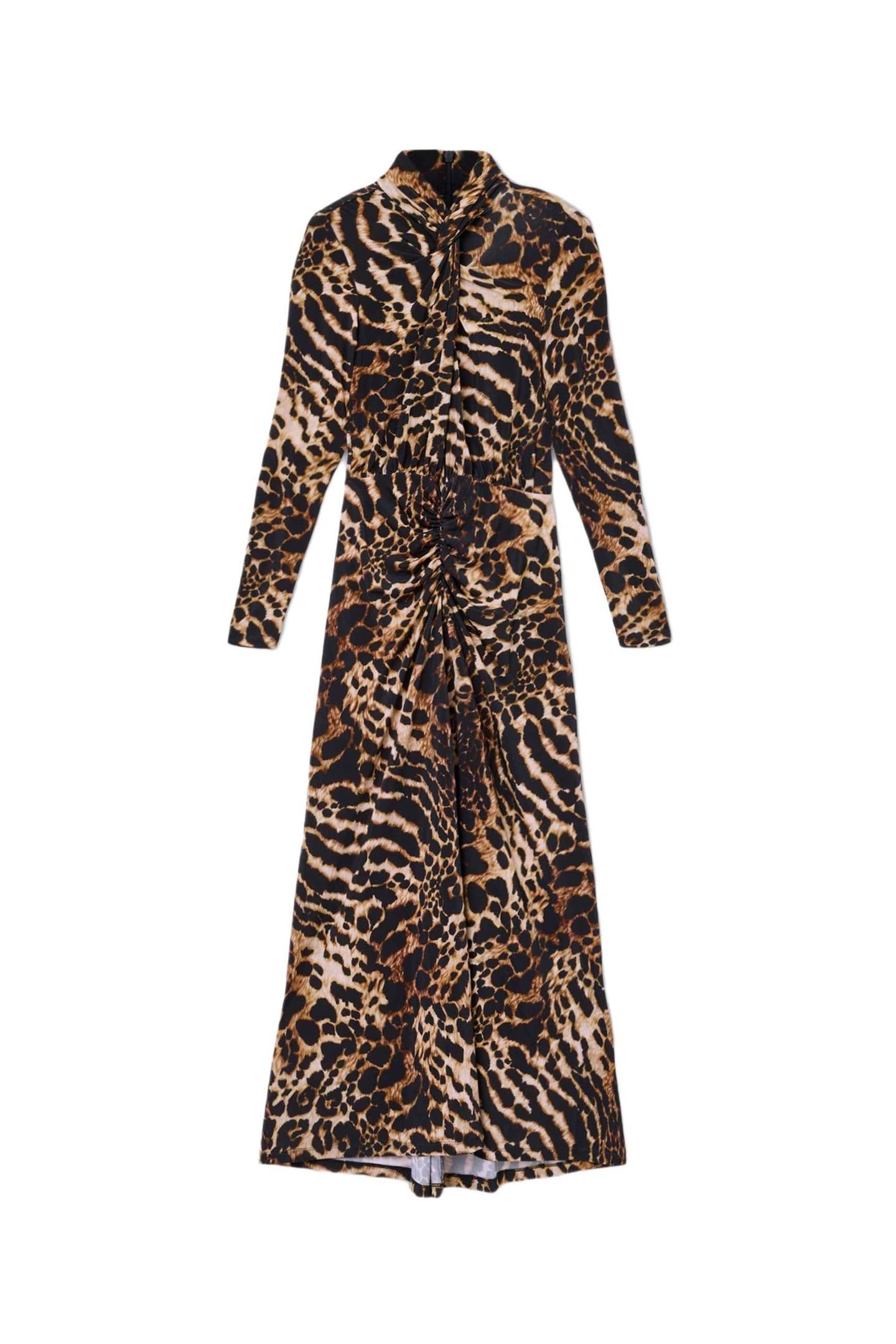 MINA DRESS PARDUS HONEY BROWN 5