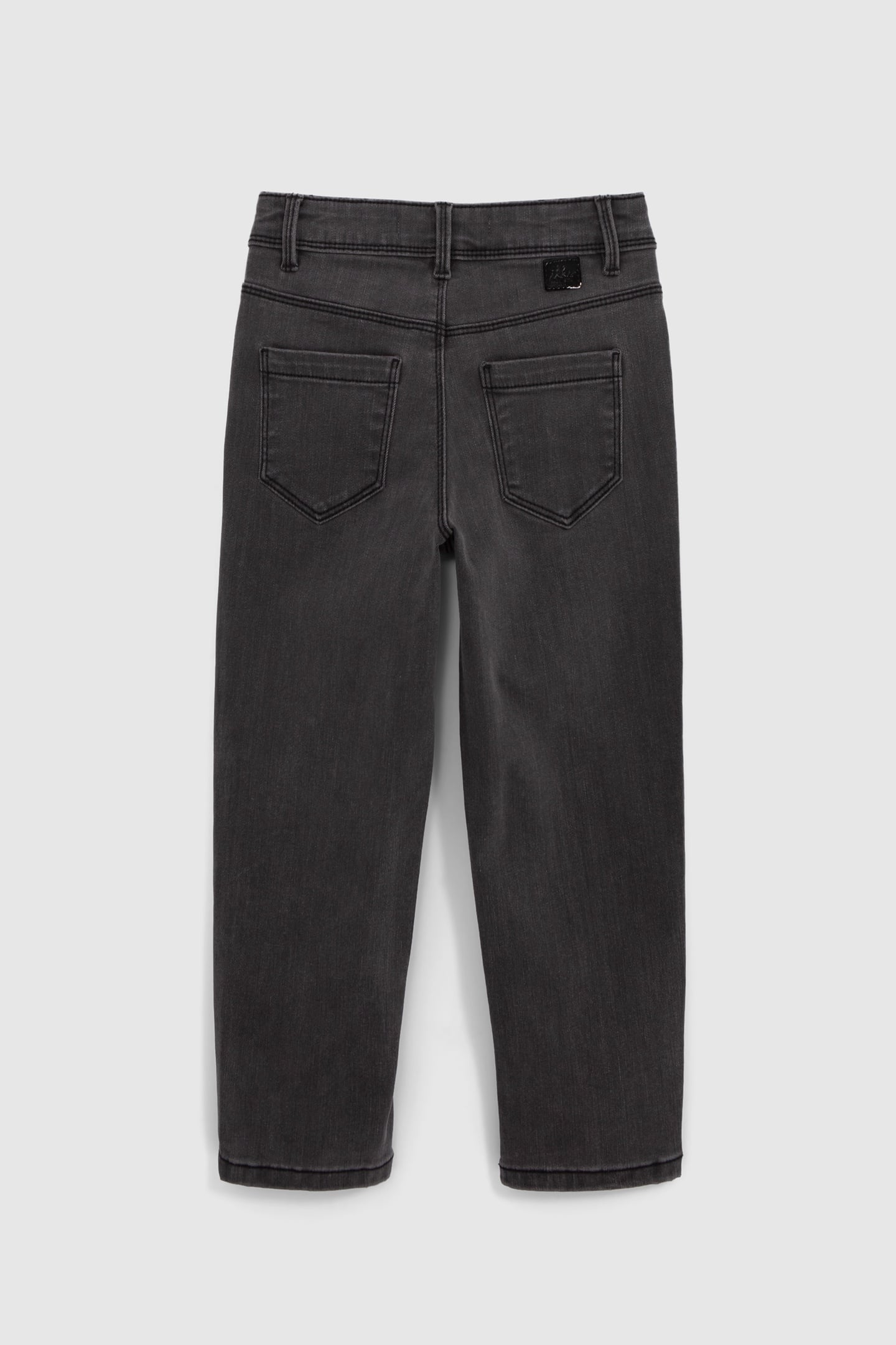 MOM WASHED BLACK JEANS WITH GIRL STUDS 2