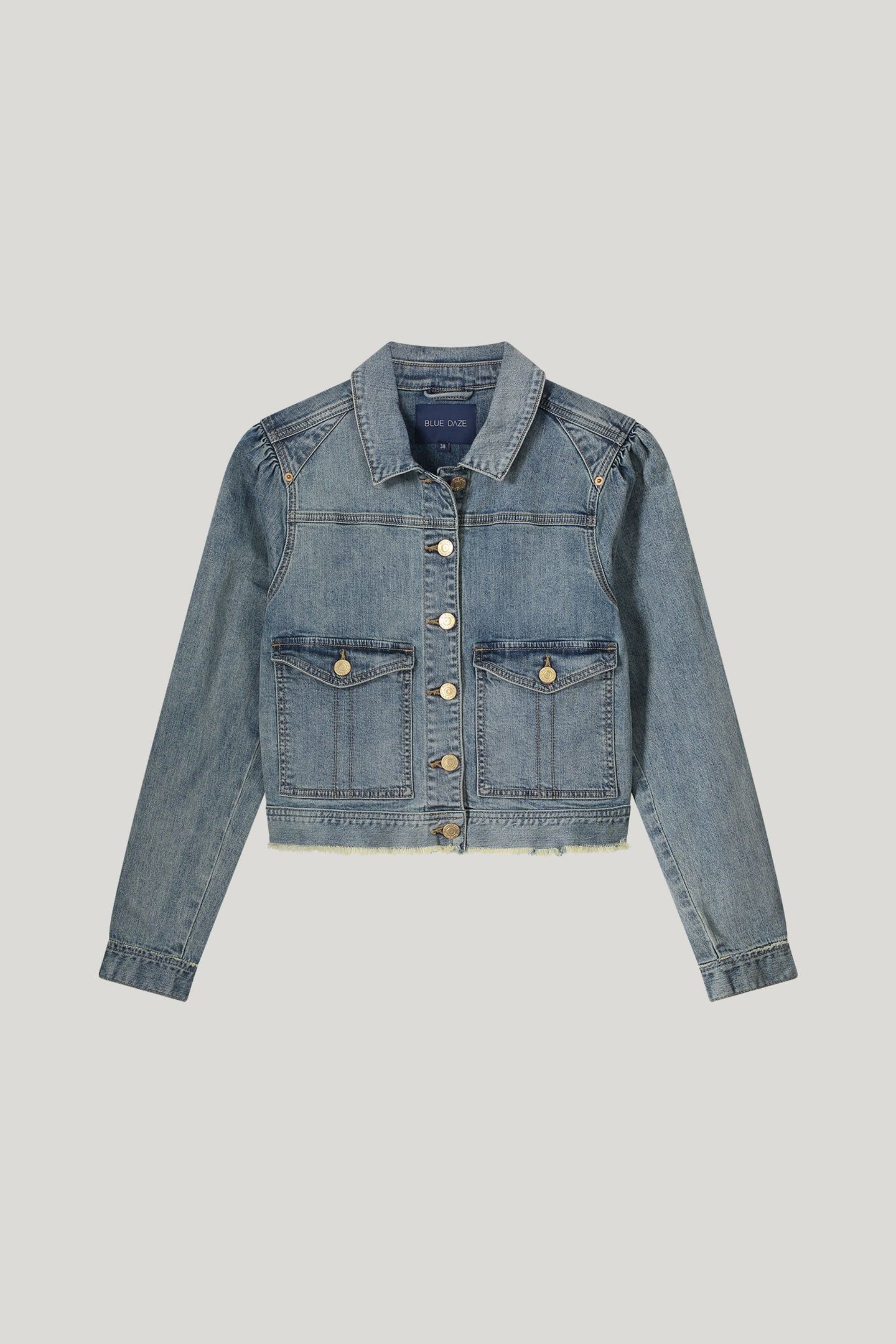 SLIM JACKET LIGHT WEIGHT COTTON VINTAGE BLUE DENIM 4