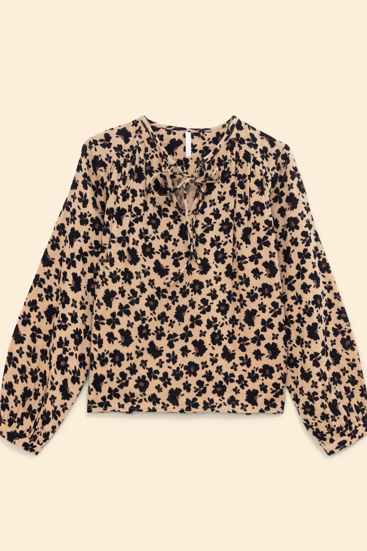 FLORAL LEO PRINT BEIGE BLOUSE ECRU 8