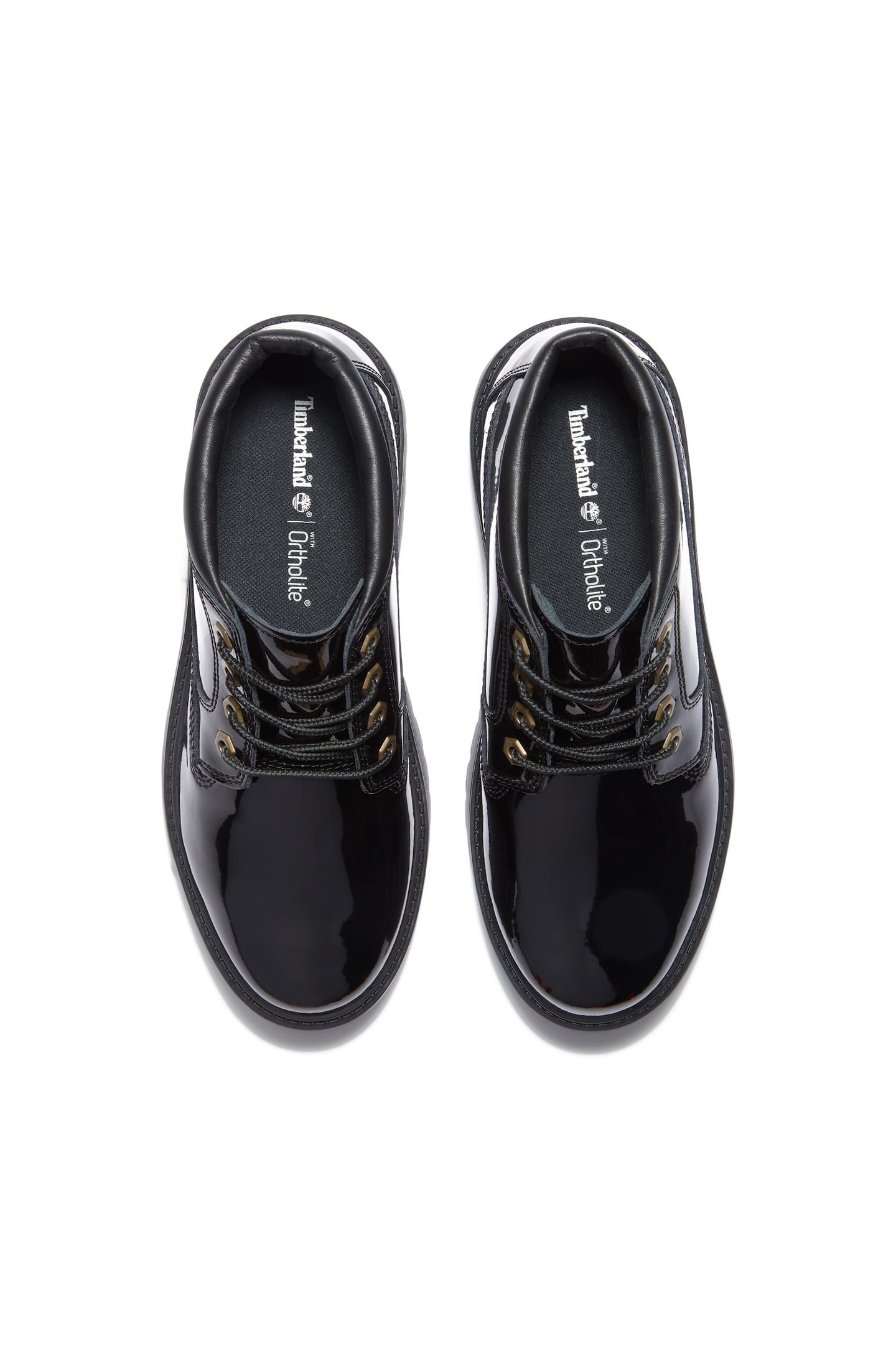 STONE STREET MID LACE UP WATERPROOF BOOT BLACK PATENT LEATHE 6