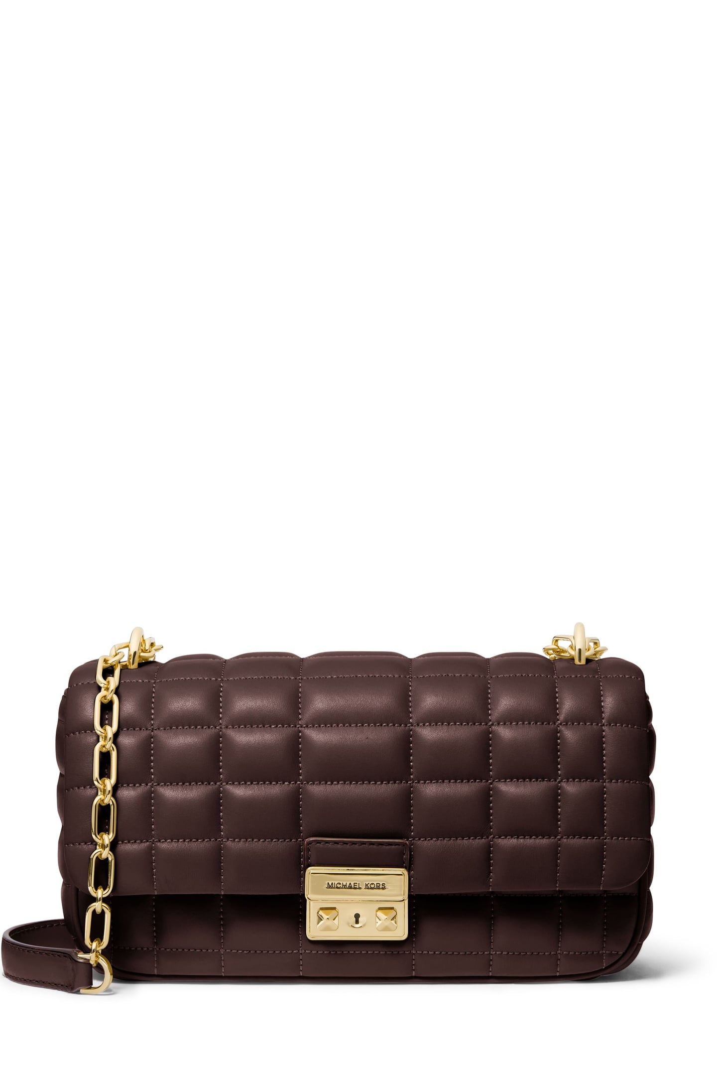LARGE CHAIN SHOULDER BAG CHOCOLATE 2