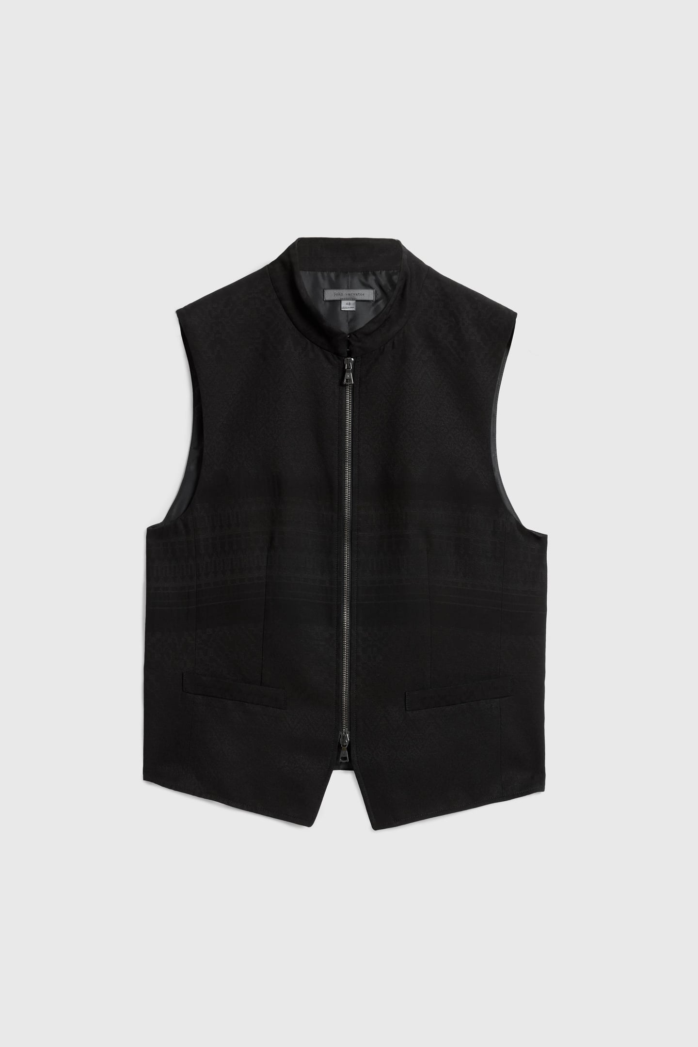 VEST WITH ZIPPER CLOSURE AND FRONT SIDE BLACK 2