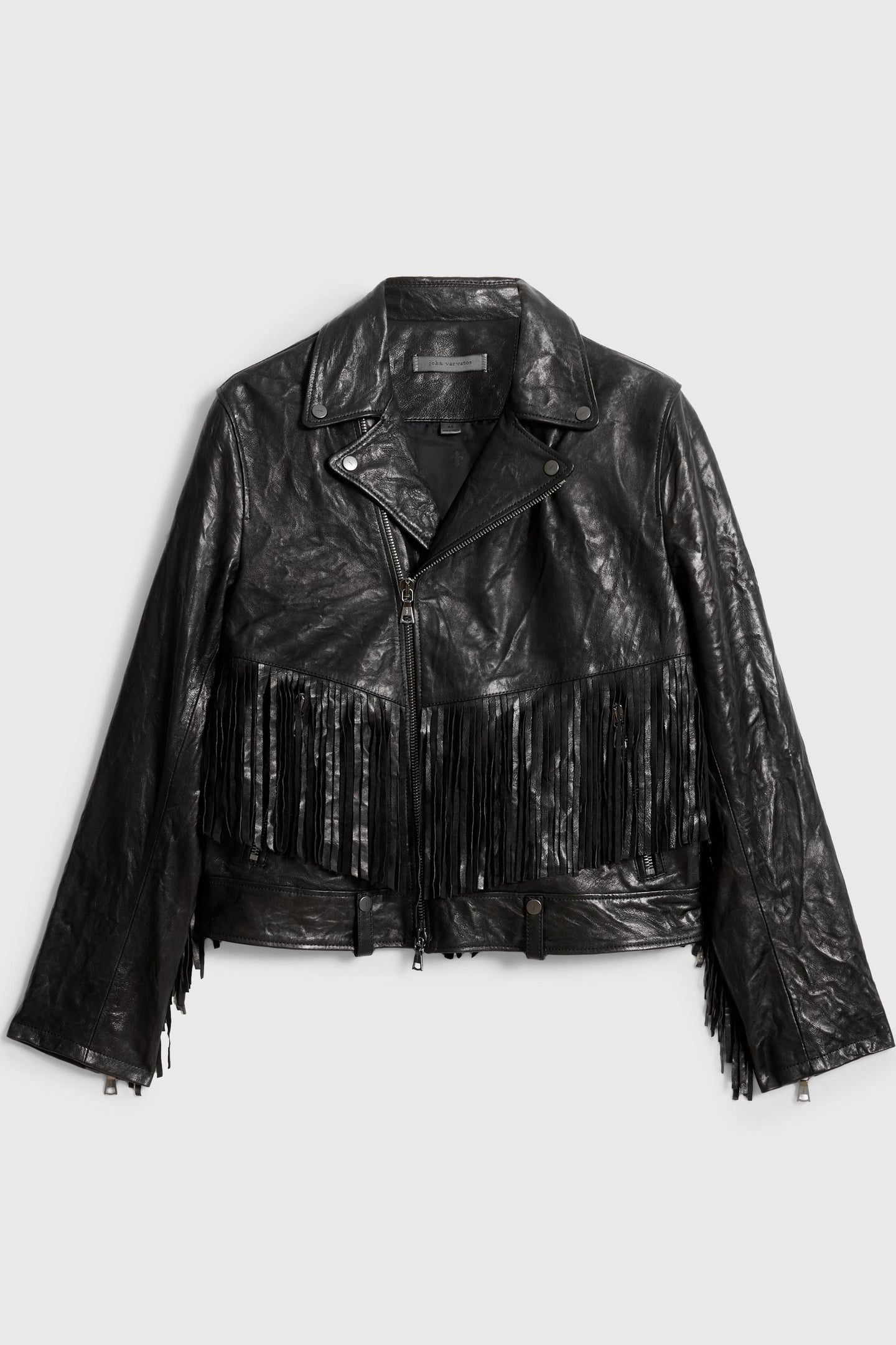 FRINGE BIKER JACKET BLACK 3