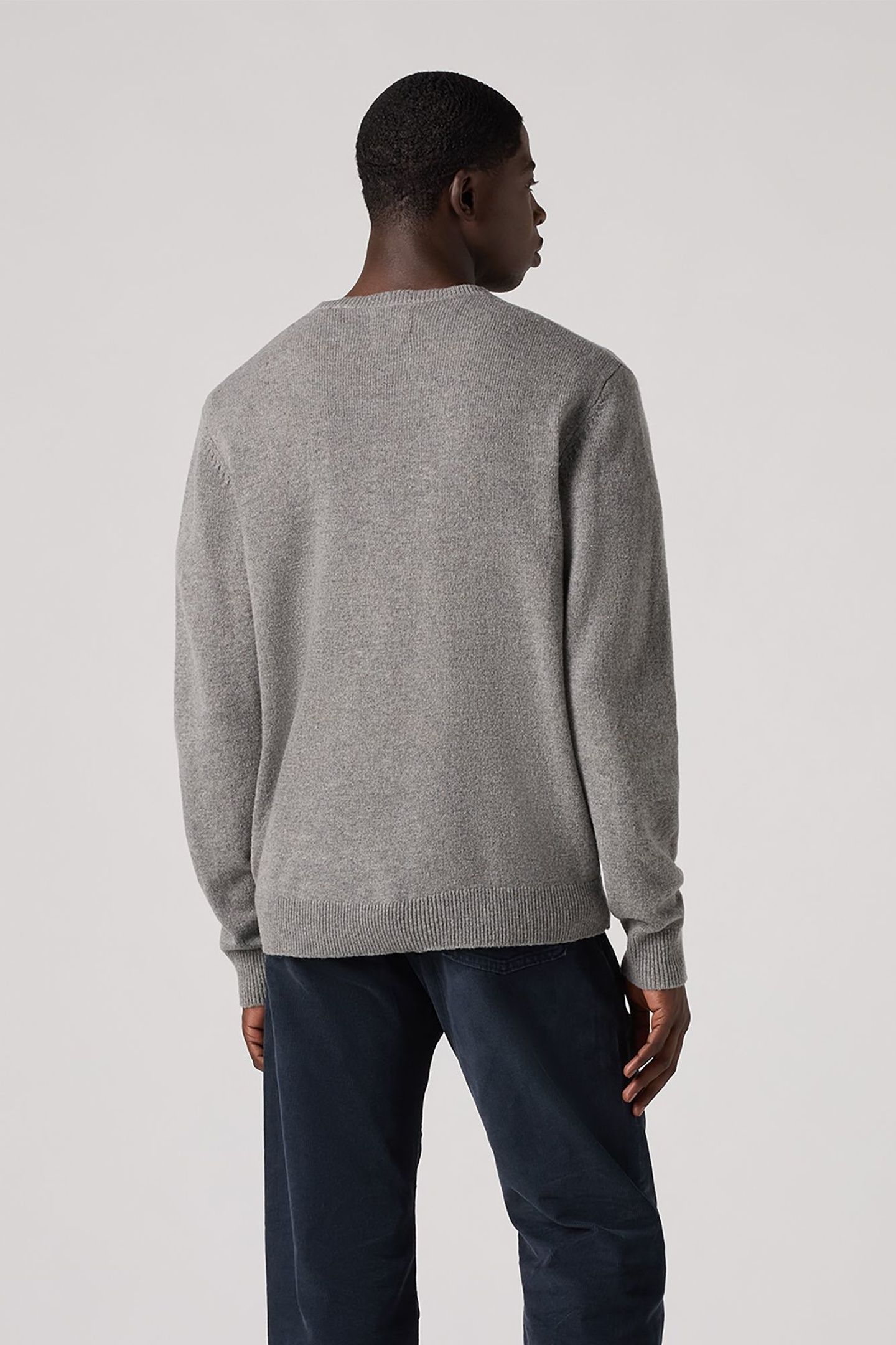 V NECK HM SWEATER MID TONE GREY HEATHER 4